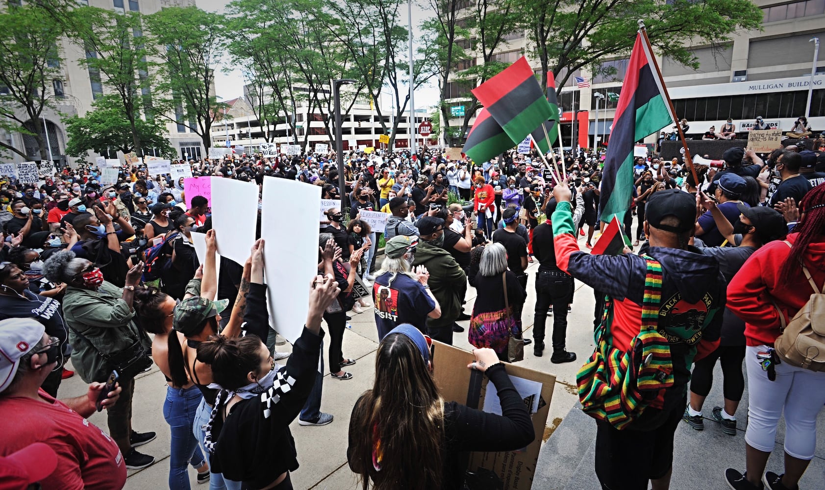 PHOTOS: Hundreds gather for protest in Dayton