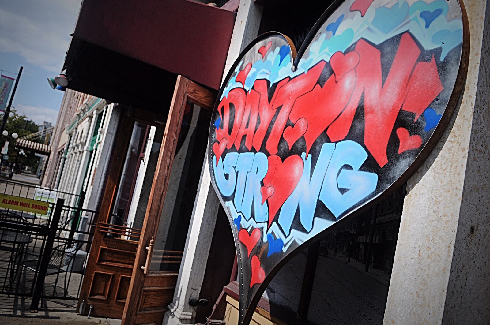 Makeshifts memorial can still be seen in the Oregon District nearly three months after the Aug. 4, 2019 mass shooting in which nine people were killed and 27 injured. Residents and business owners say they are still dealing with the trauma caused by the killings.