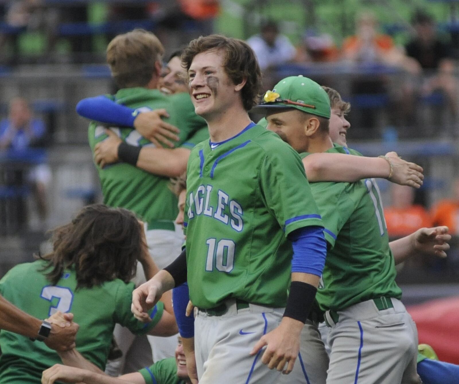 CJ outfielder Jack Huffman. Chaminade Julienne defeated Gates Mills Gilmour Academy 4-2 to defend its D-II high school baseball state championship at Canal Park in Akron on Sunday, June 9, 2019. MARC PENDLETON / STAFF