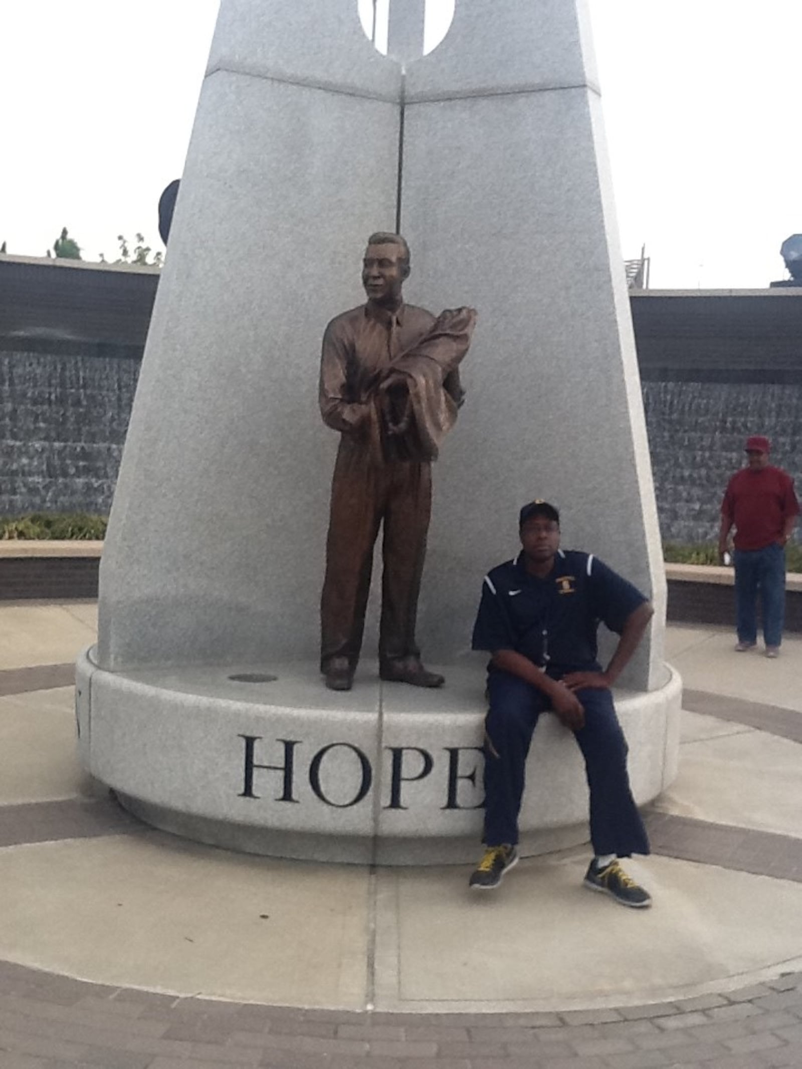 Darnell Carter at John Hope Franklin Reconciliation Park, which was established to commemorate the victims of the 1921 Tulsa Race Massacre. CONTRIBUTED