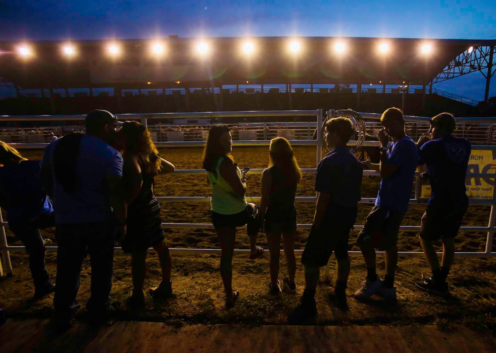 Fans watch the Rolling Stone Rodeo at the Butler County Fair, Wednesday, July 26, 2017. GREG LYNCH / STAFF