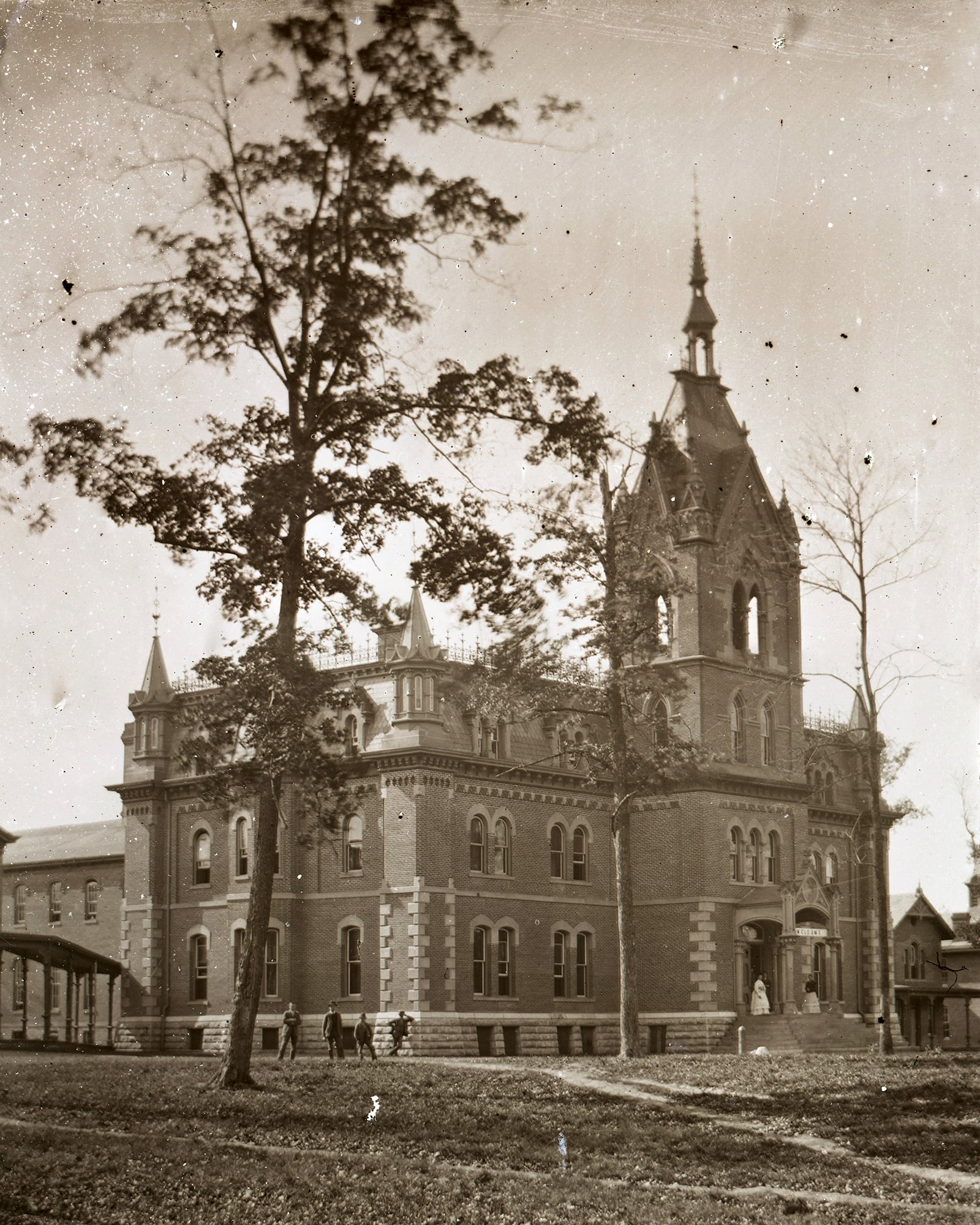 Grant Hall, photographed circa 1881, was the administrative building on the campus of the Ohio Soldiers and Sailors Orphans Home in Xenia. According to The Home Weekly, the orphansâ home newspaper, Grant Hall was named after General U.S. Grant, the commander of the Union forces during the Civil War. ASSOCIATION OF EX-PUPILS