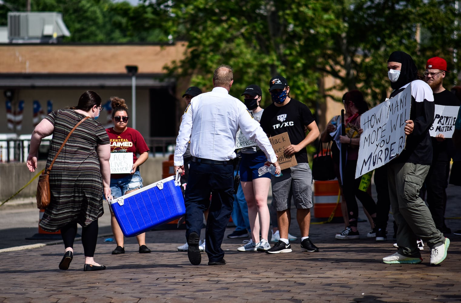 Crowd gathers for peaceful protest and march in Middletown