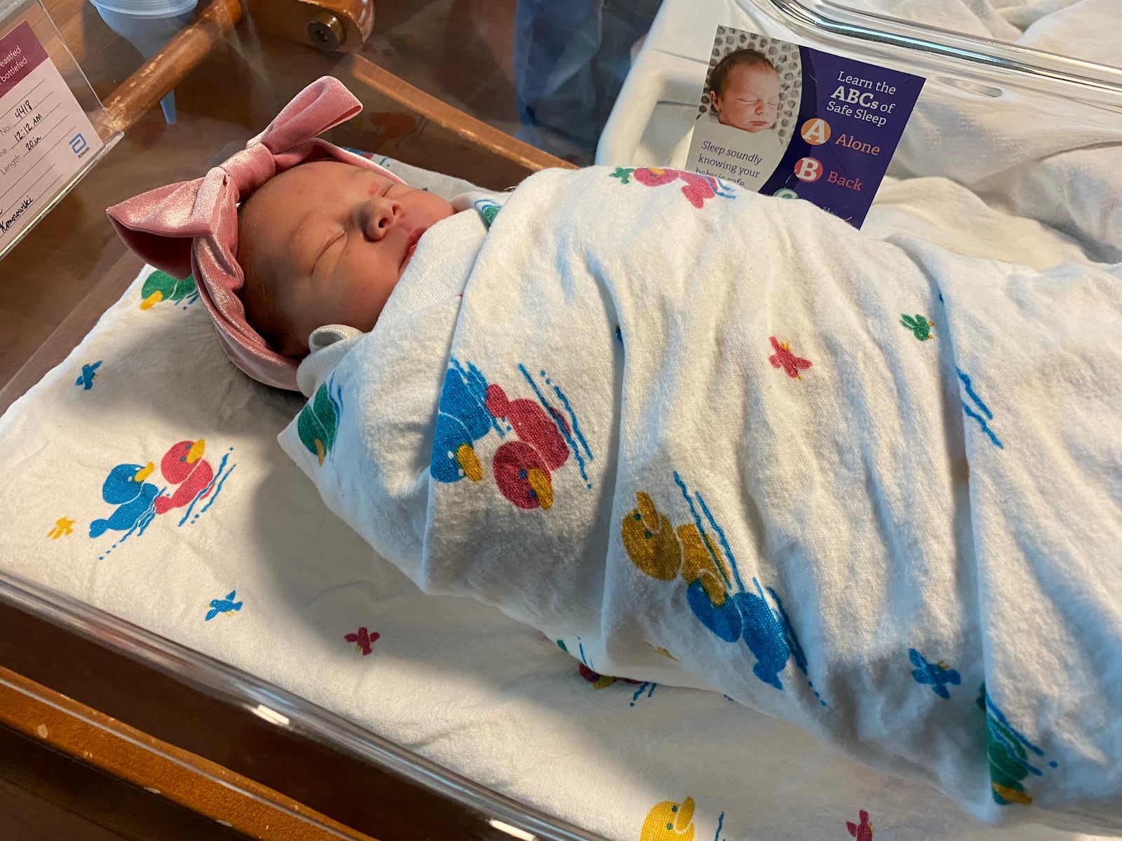 Savannah Ann Curtiss was born at Kettering Medical Center at 12:12 a.m. on Friday, Jan 1, making her the first baby born in the Dayton area this year. She weighs 7 pounds, 8 ounces.