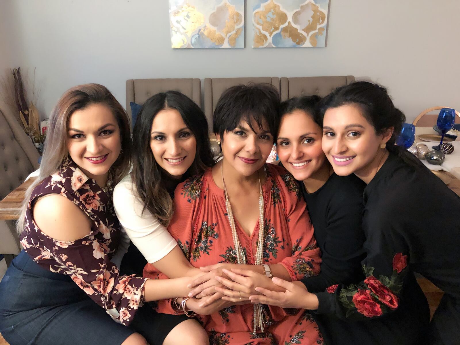 Brenda Stearns with her mom and sisters, left to right, Karina, Tanya, Rossy, Brenda and Roxana. CONTRIBUTED
