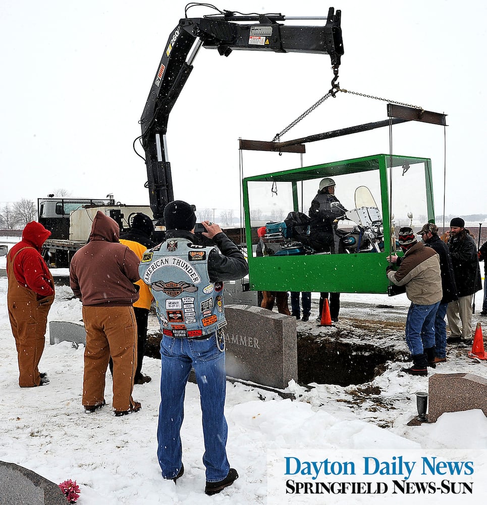 Local man buried on motorcycle