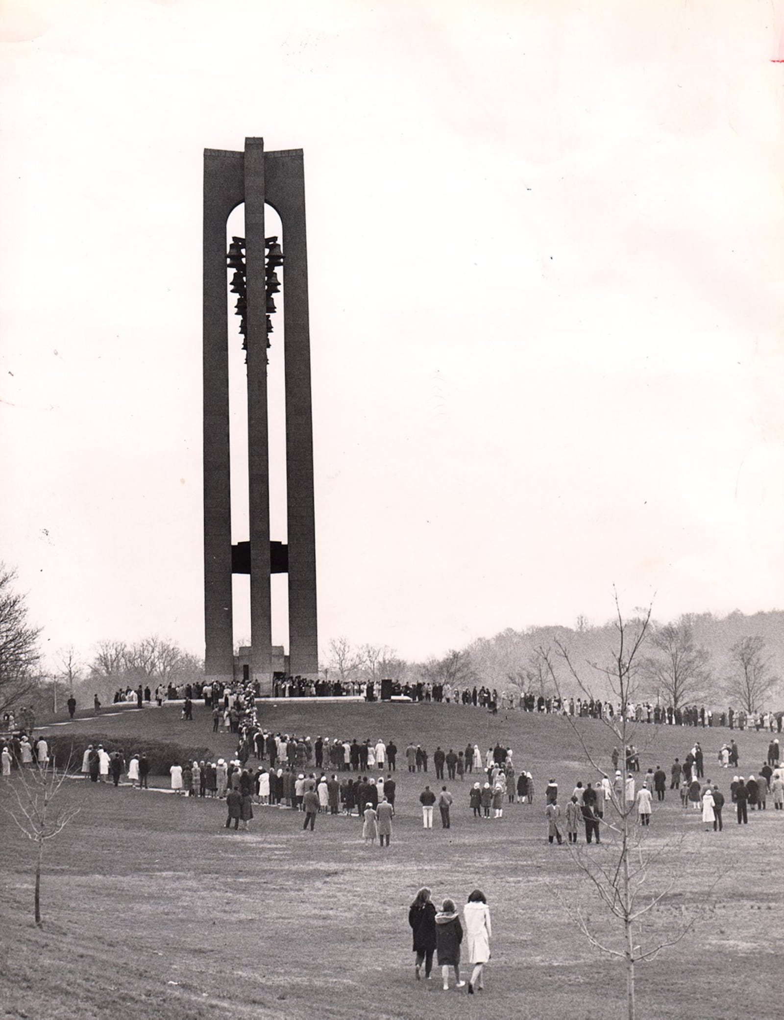 Easter Sunrise Service has been held at Deeds Carillon since 1942. This photograph was taken in 1965. DAYTON DAILY NEWS ARCHIVE