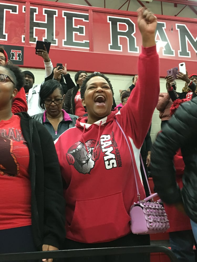 PHOTOS: Trotwood parents and fans welcome home football state champs at victory celebration