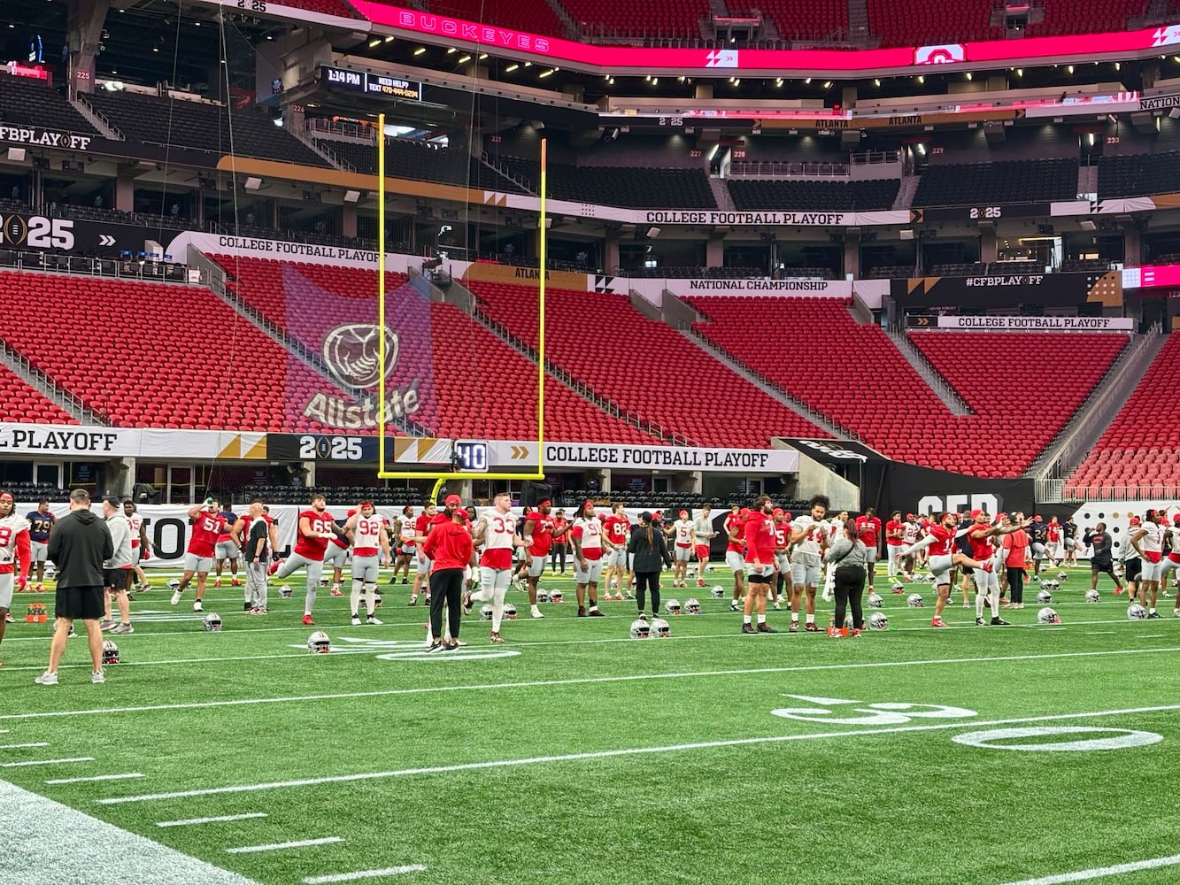 Ohio State football practice at CFP Media Day