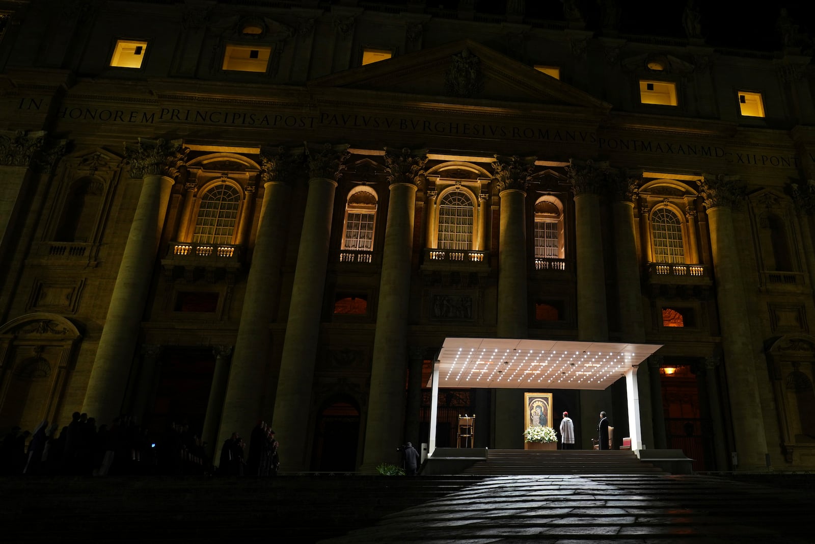 FILE - Cardinal Luis Antonio Tagle during a rosary prayer service held for the health of Pope Francis in St Peter's Square at The Vatican, Tuesday, Feb. 25, 2025. (AP Photo/Kirsty Wigglesworth, File)