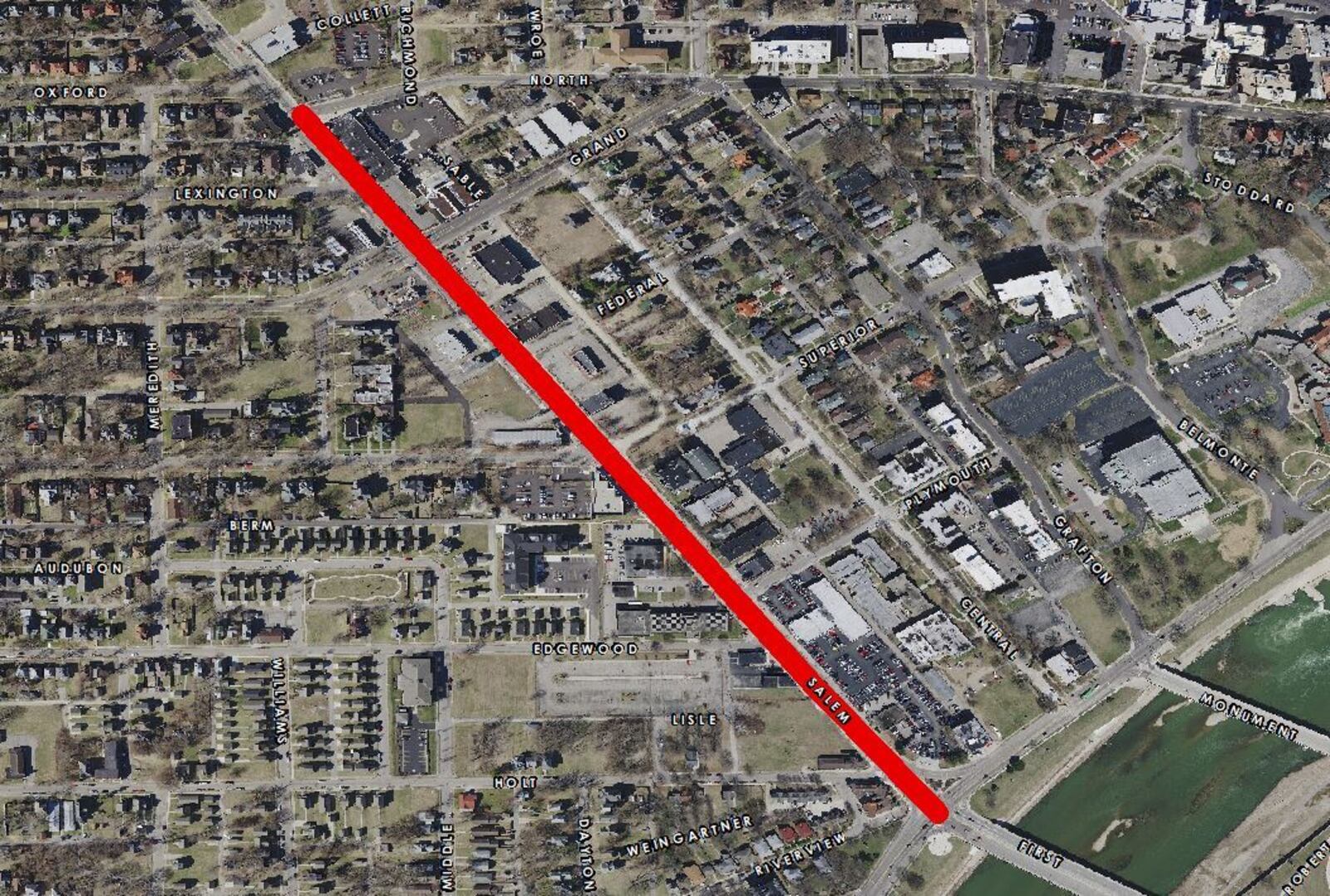 Phase 2 will start in the spring of 2022 and involve rebuilding Salem Avenue from West Riverview Avenue to North Avenue. The roadway cross section will be five lanes (two lanes in each direction with a center turn lane) with a 10' cycle track. CONTRIBUTED