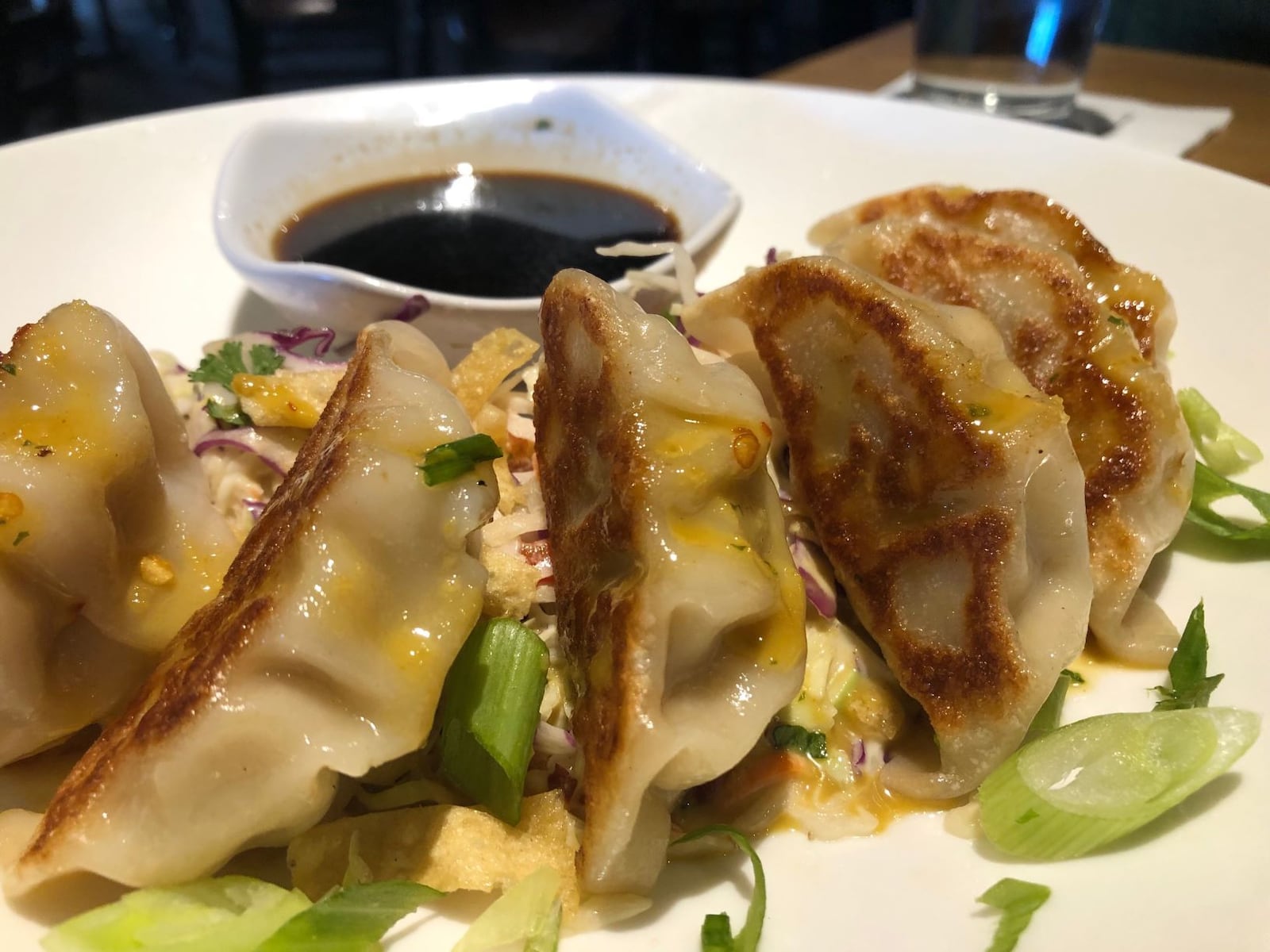 Chicken Potstickers appetizer at Cooper's Hawk Winery & Restaurant.