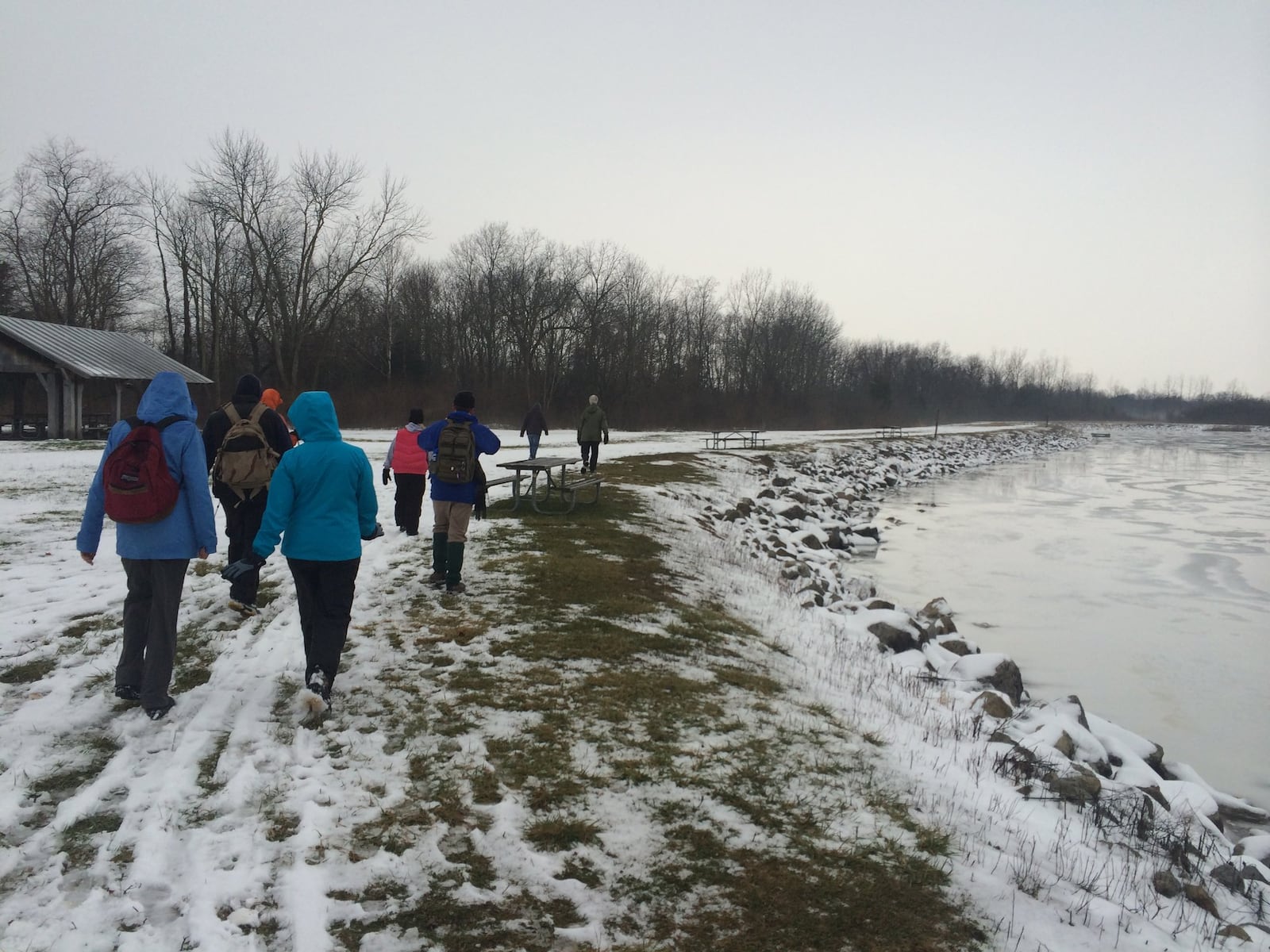 These hikers at Possum Creek MetroPark know that apparel and preparation can make all the difference when it comes to outdoor winter activity. CONTRIBUTED