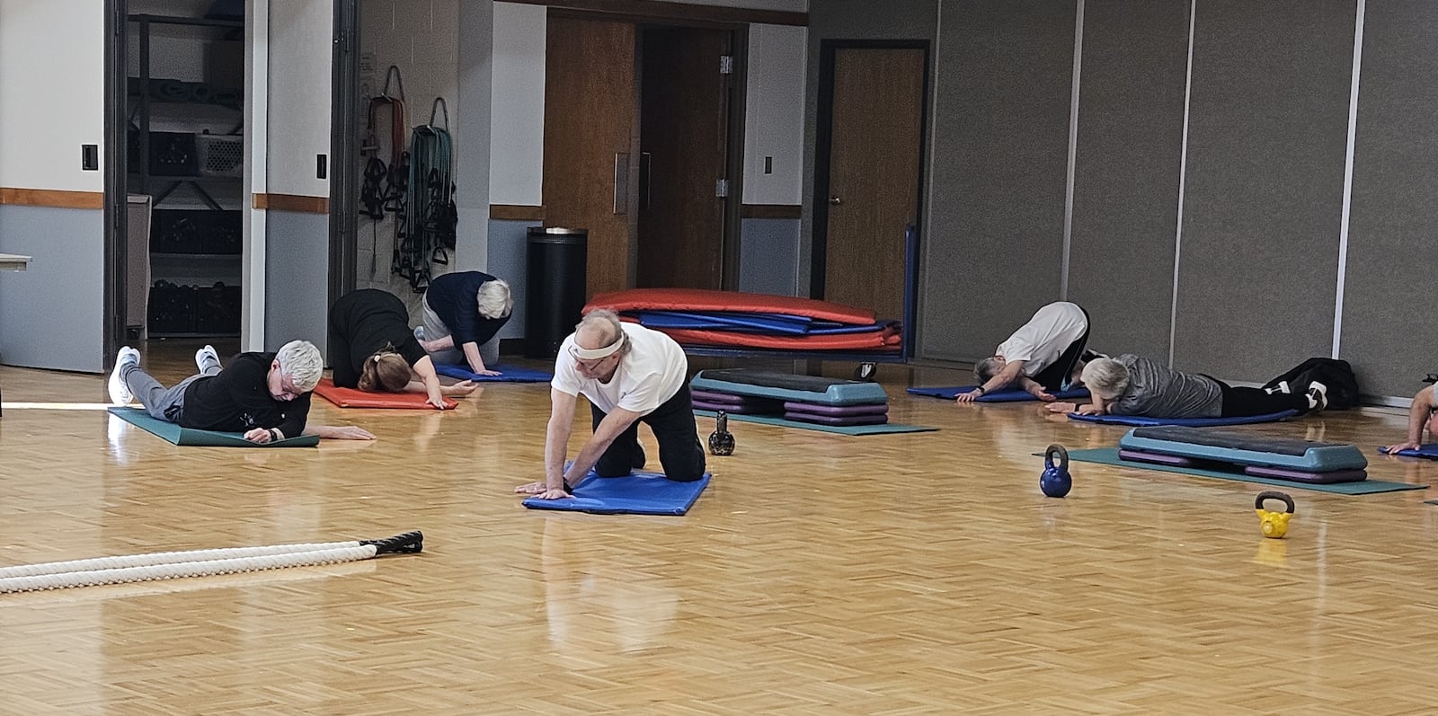 People exercise at the senior circuit training class at the Charles I. Lathrem Senior Center in Kettering. JESSICA GRAUE/CONTRIBUTED