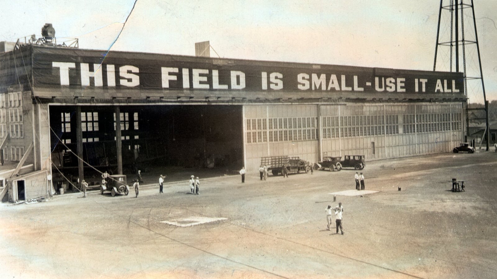 Main hanger at McCook Field in 1927. DAYTON PUBLIC LIBRARY COLLECTION