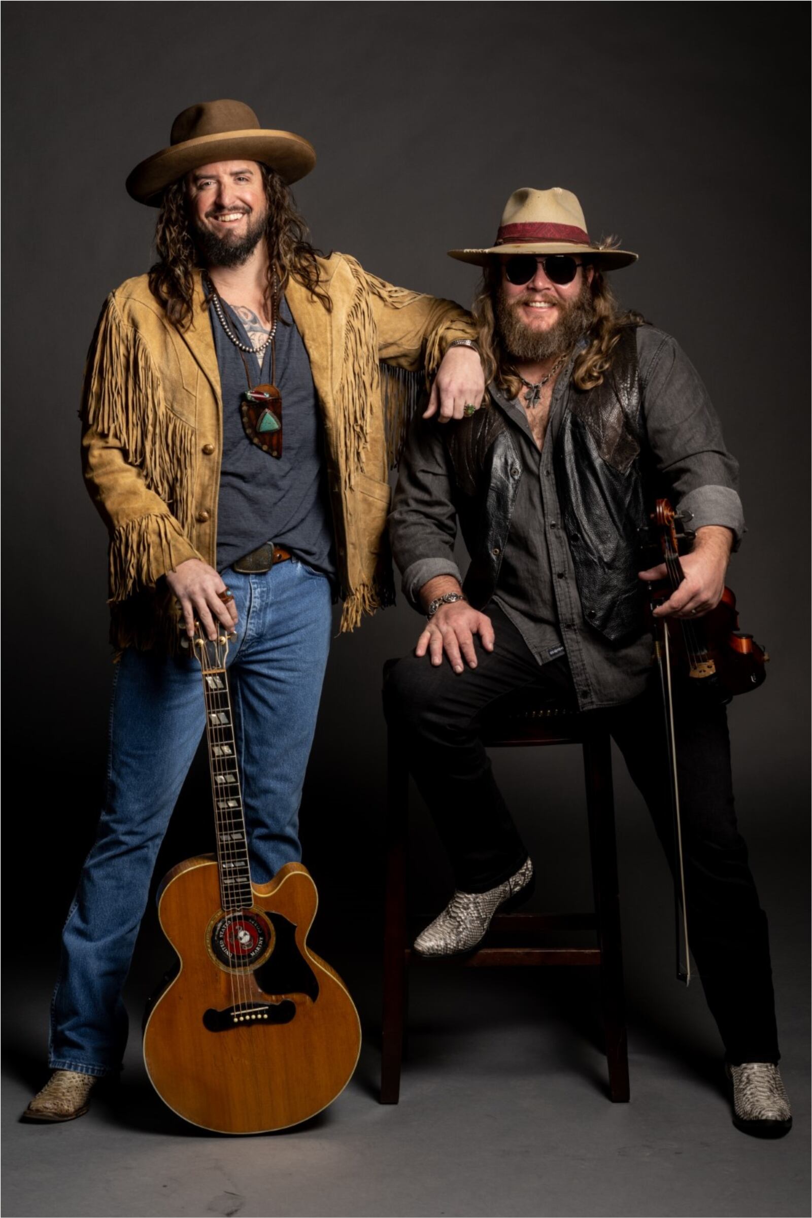 Cincinnati native Donnie Reis (right) and Scooter Brown of Nashville-based country act War Hippies, which released its self-titled debut album in October 2022, is opening for Travis Tritt at Hobart Arena in Troy on Thursday. CONTRIBUTED