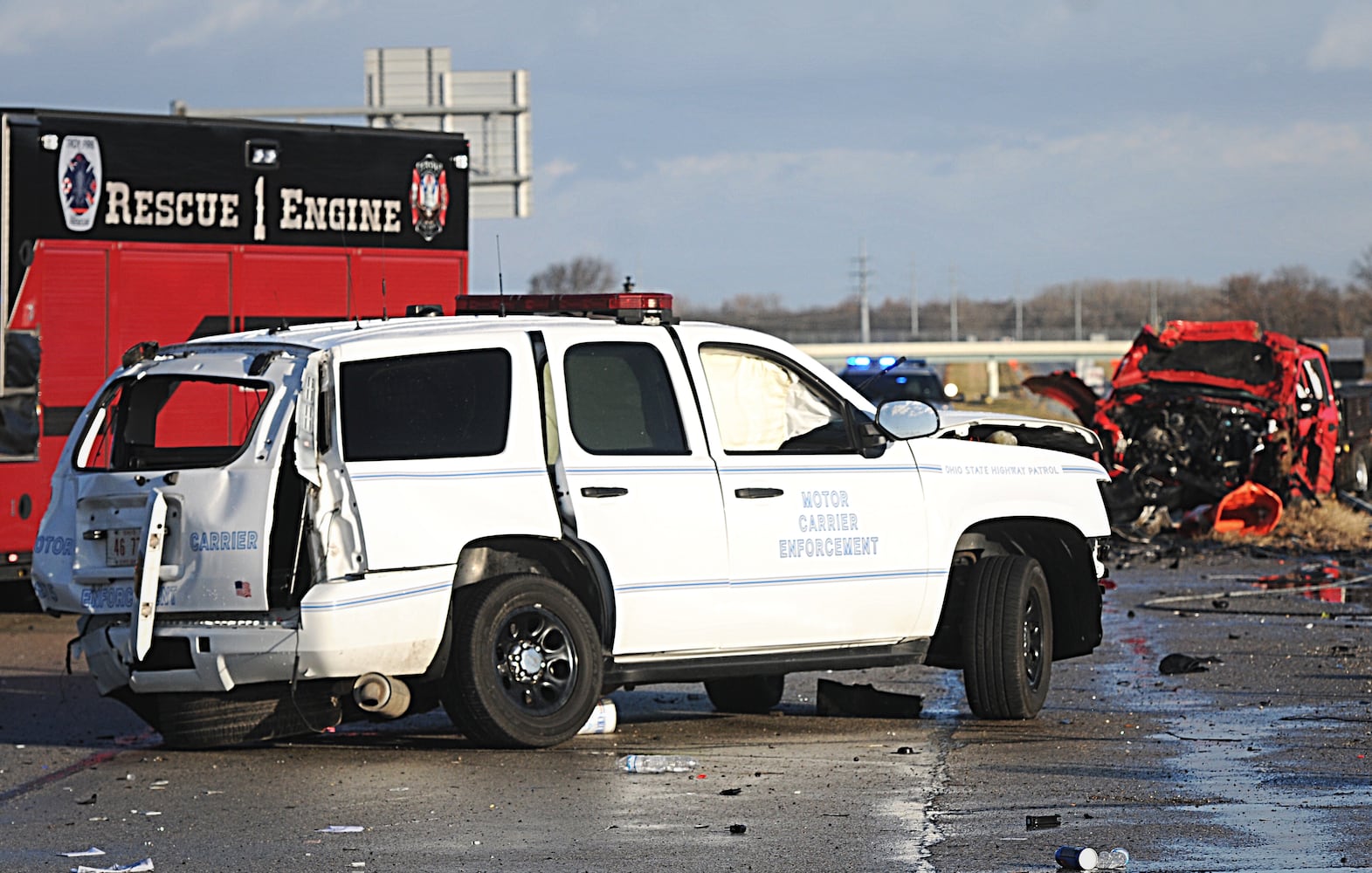 PHOTOS: OSP employee killed in I-75 crash in Troy