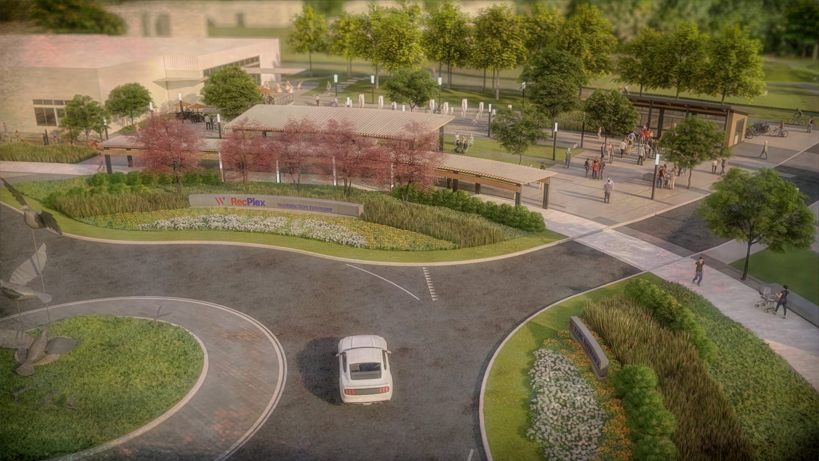 Washington Twp. is starting the second phase of the Gateway Plaza project to improve Countryside Park. This phase will create a plaza with features like a spray fountain, restrooms, and an outdoor performance space, enhancing recreation programs and community events. CONTRIBUTED