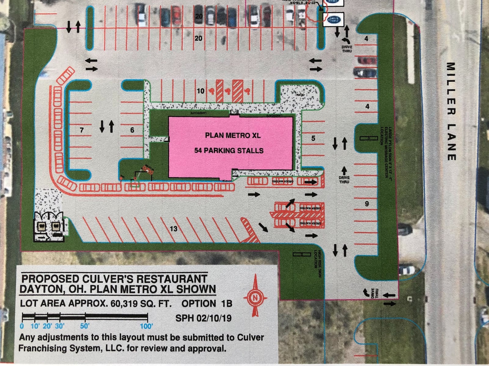 Culver's has submitted this preliminary site plan for a new restaurant to be built in Vandalia near Miller Lane and Benchwood Road. MARK FISHER/STAFF