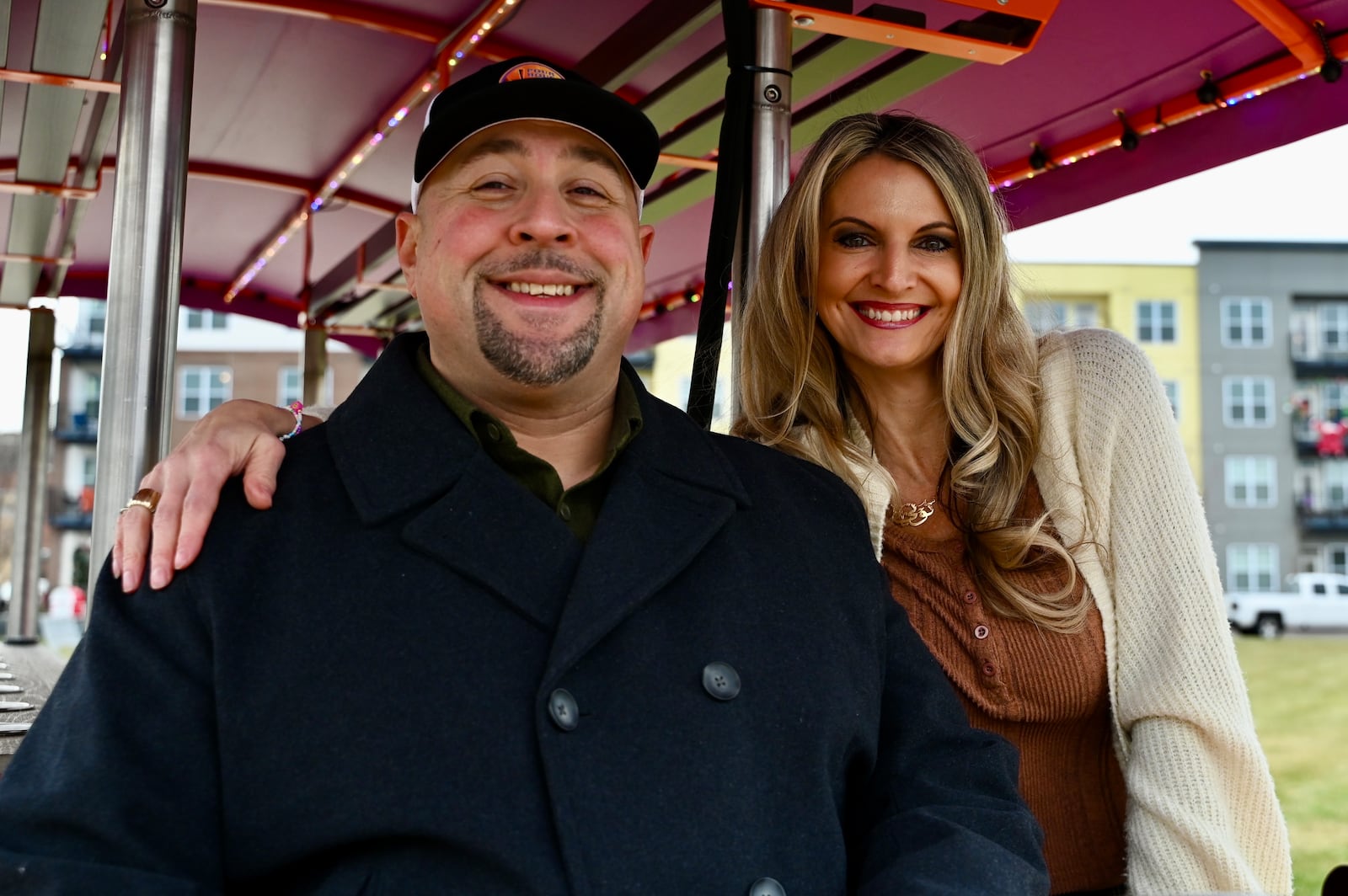 The Pour House Pedal, Hamilton’s first pedal wagon, is owned by Pour House co-owners Rafael and Toni Salem. The Pour House Pedal launches this spring. MICHAEL D. PITMAN/STAFF