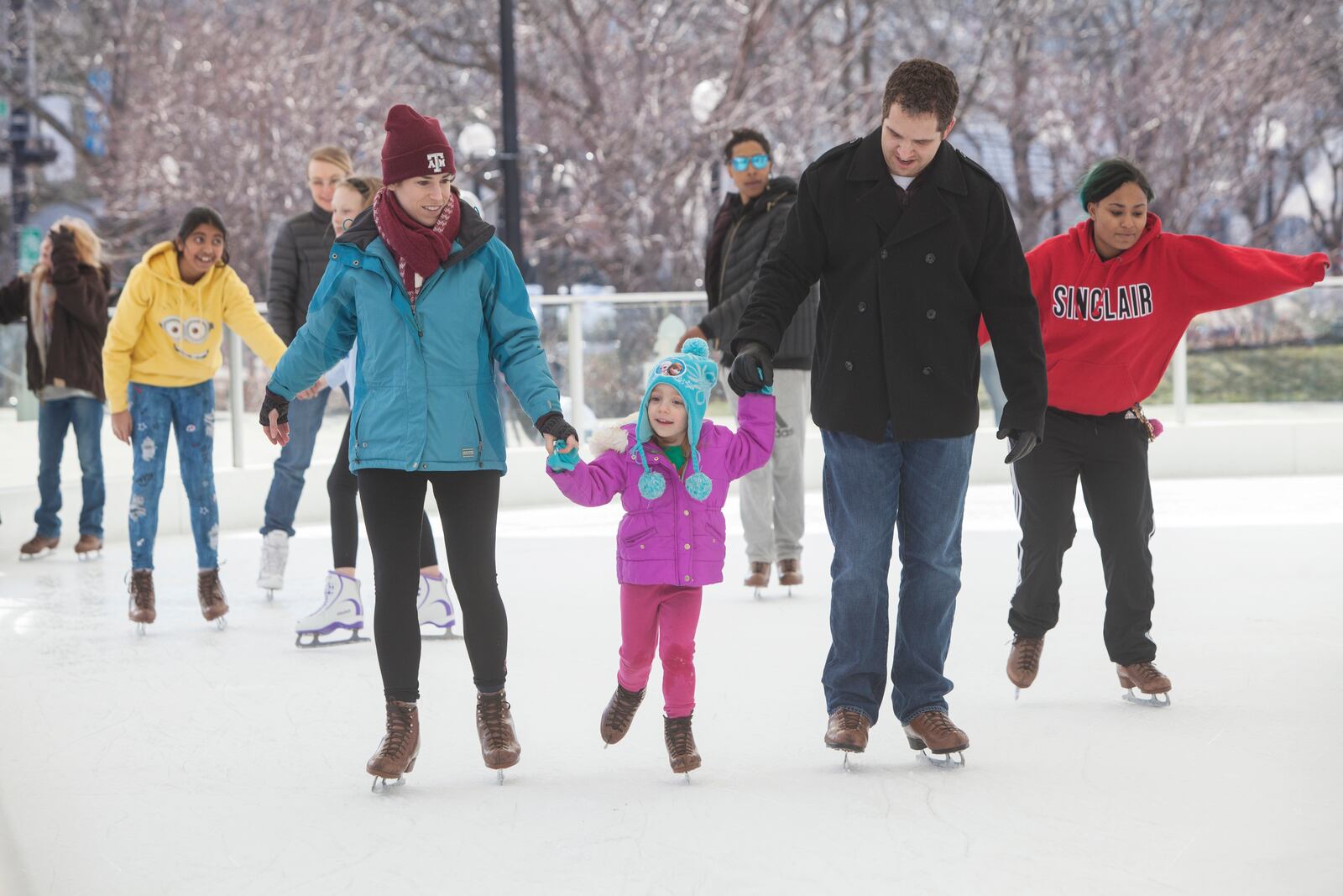 Skaters of all ages can enjoy a full season of outdoor skating with a season pass to the MetroParks Ice Rink - Jan Underwood