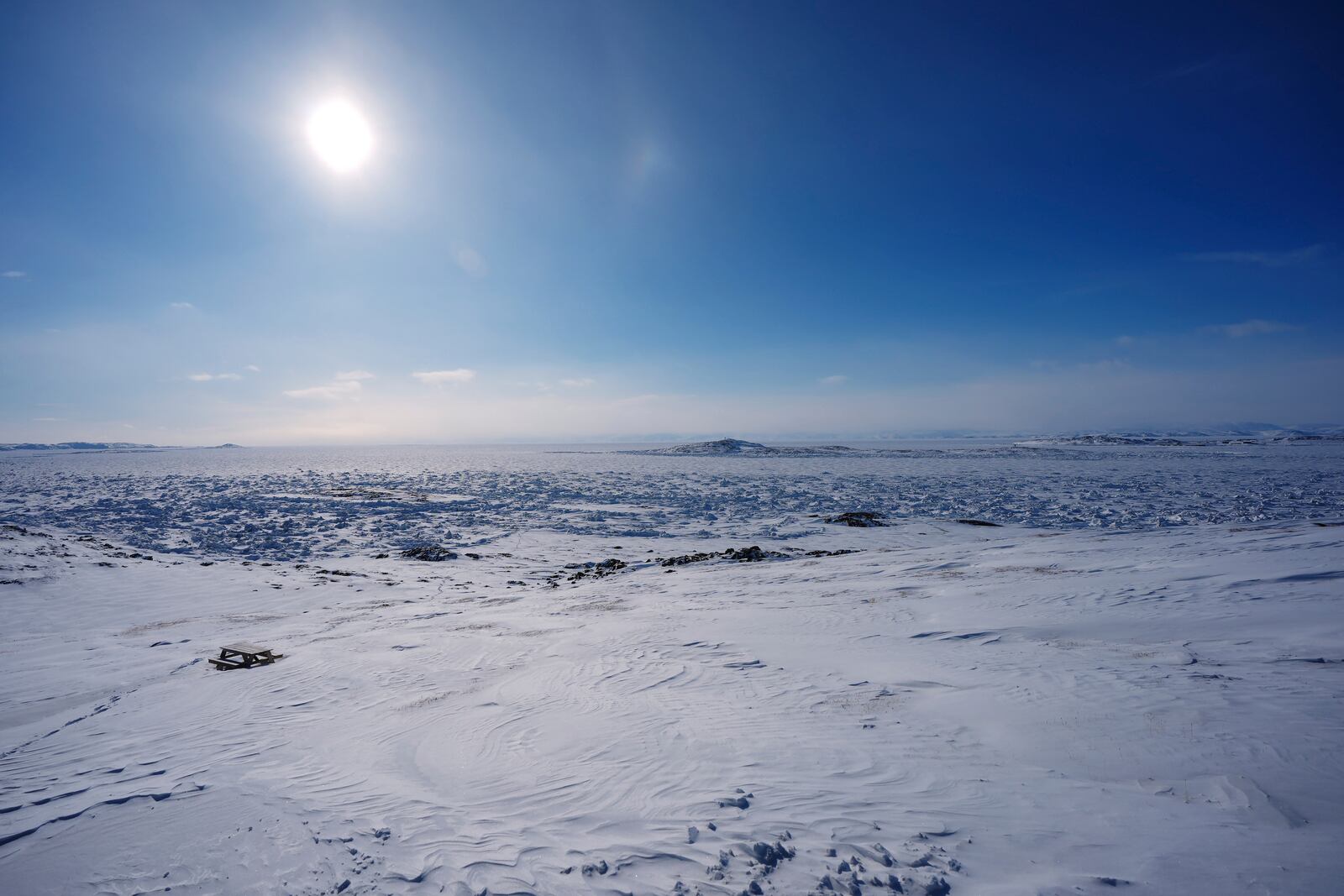 Koojesse Inlet is shown in Iqaluit, Nunavut, on Tuesday, March 18, 2025. (Sean Kilpatrick/The Canadian Press via AP)