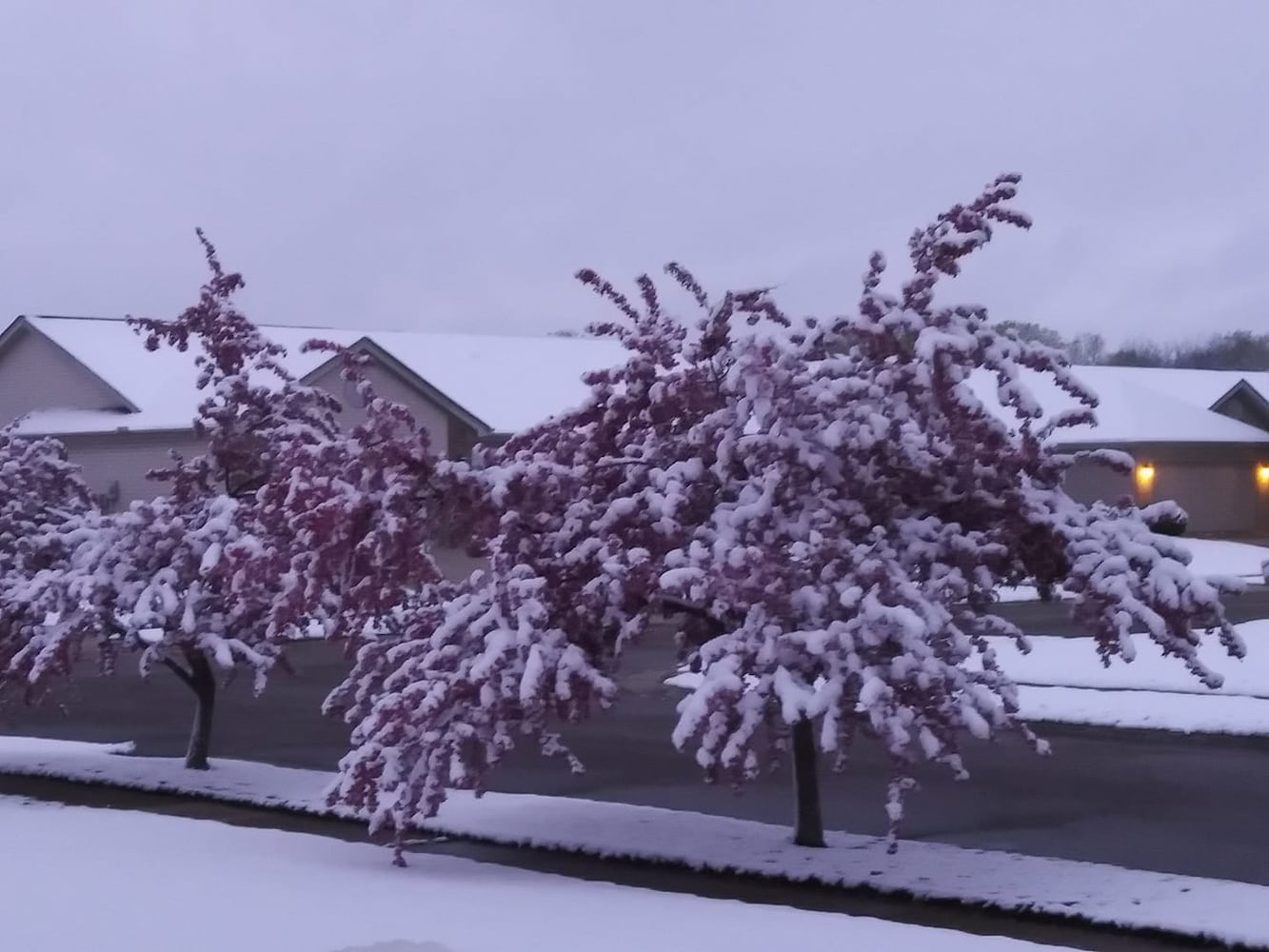 PHOTOS: Snowfall in April in the Miami Valley