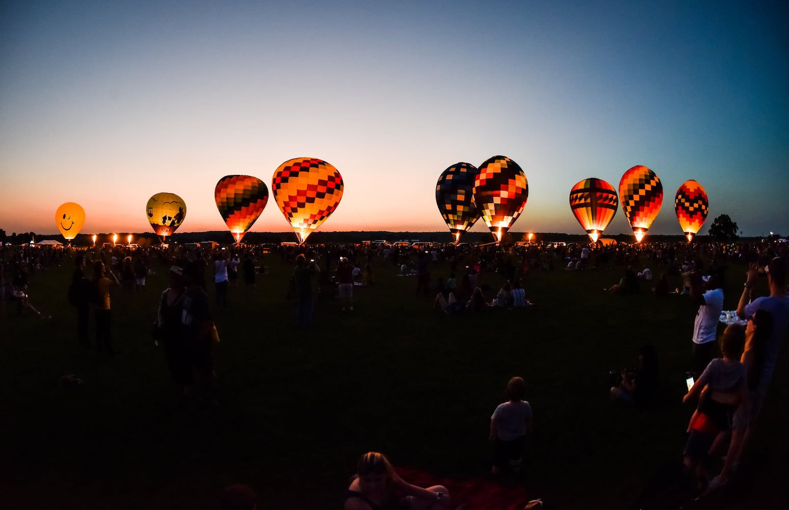 Ohio Challenge balloon glow and fireworks