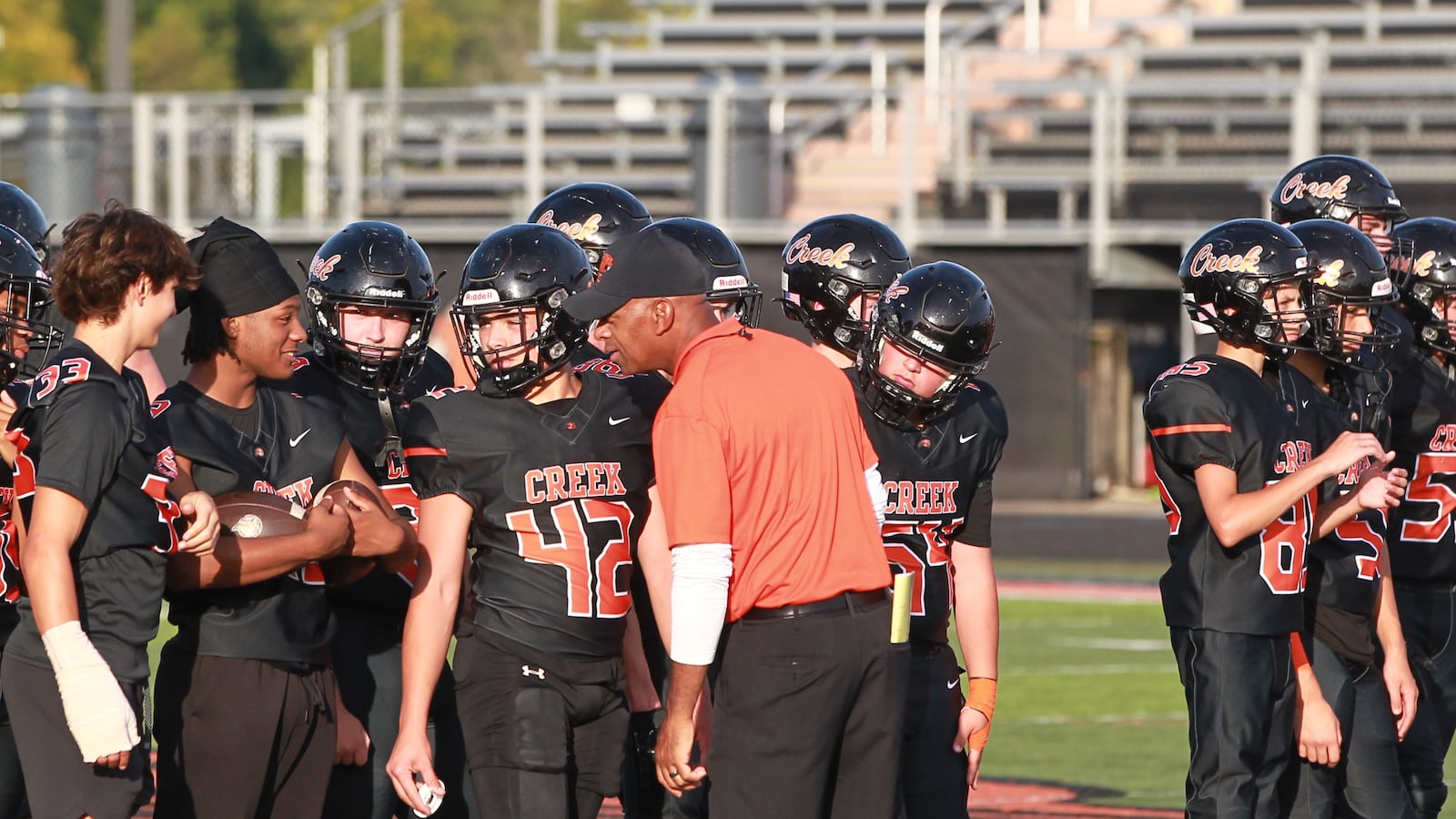 Beavercreek Beavers football coach Trace Smitherman prepares his team to face Northmont on Sept. 13, 2024 in Beavercreek.