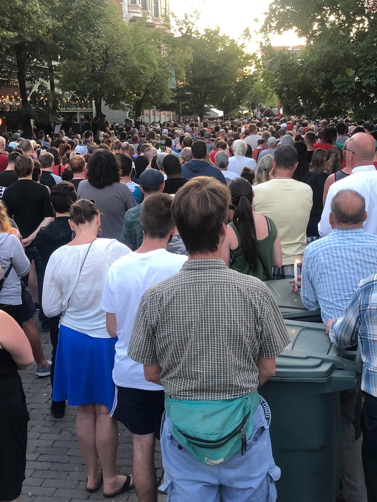 PHOTOS: Candlelight vigil in Dayton after shooting