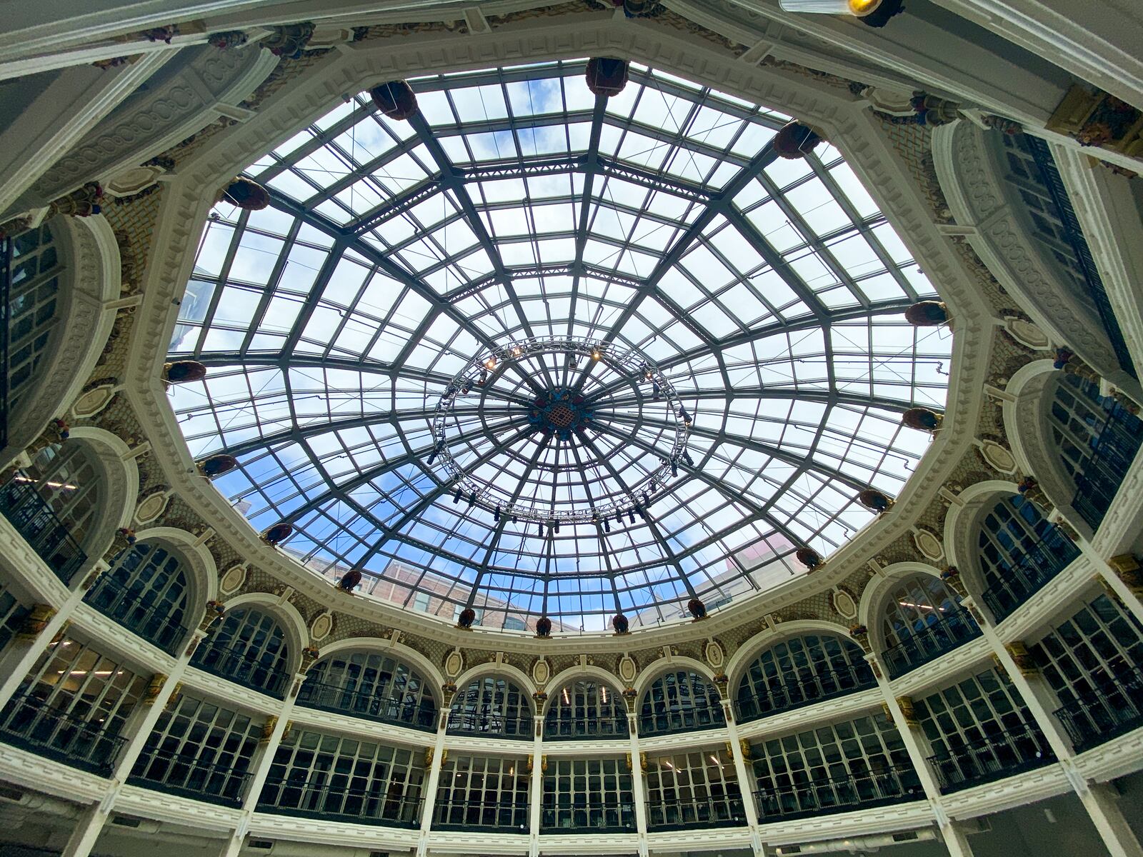 The Arcade is known for its Rotunda with a 90-foot diameter glass-ceiling. It is considered one of the most spectacular piece of architectural history in Dayton. GREG LYNCH / STAFF