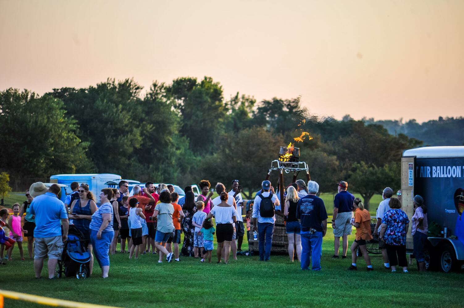 Ohio Challenge balloon glow and fireworks