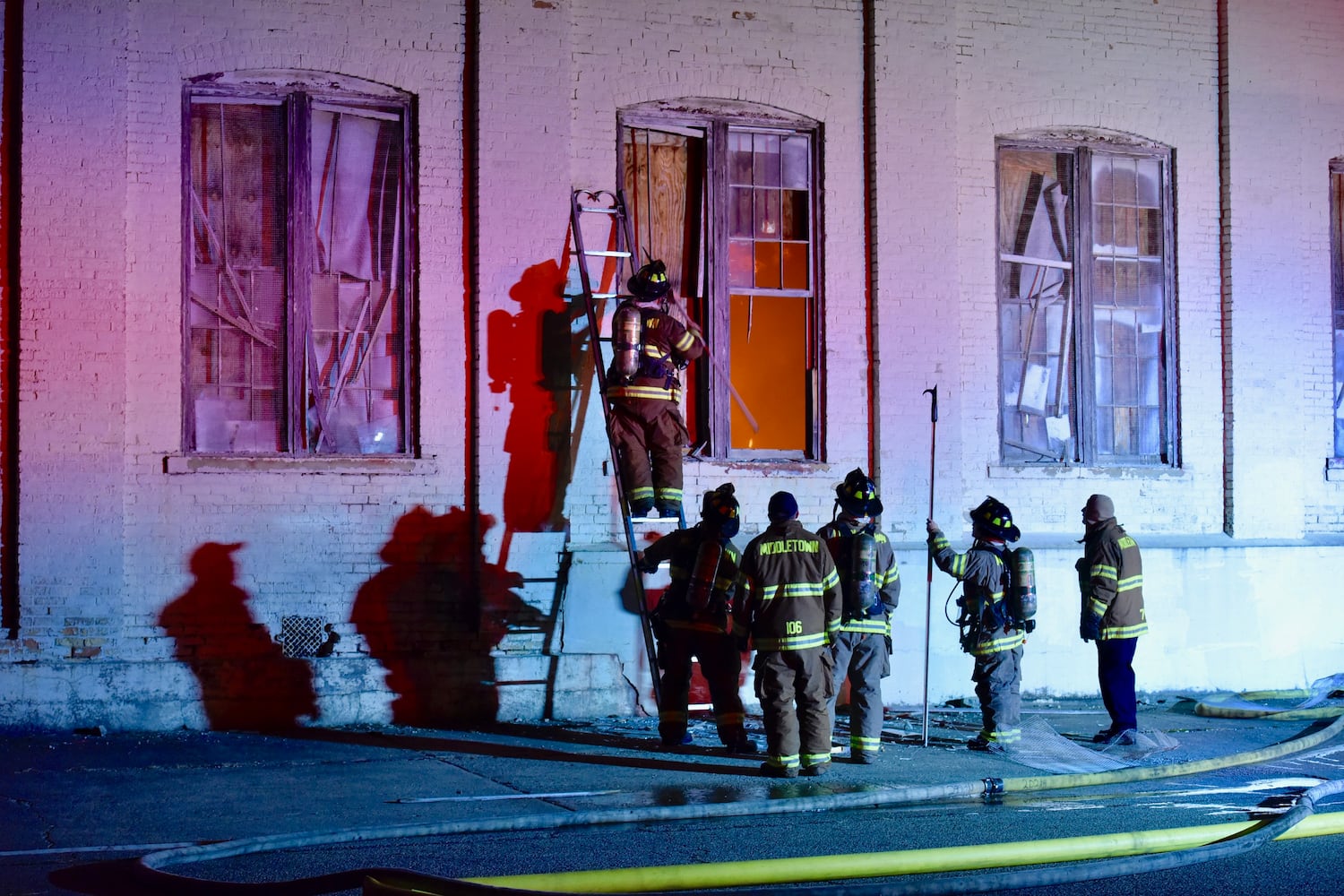 PHOTOS: Vacant warehouse fire in Middletown