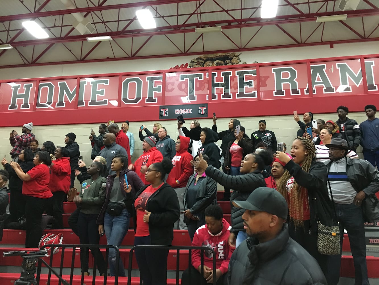 PHOTOS: Trotwood parents and fans welcome home football state champs at victory celebration