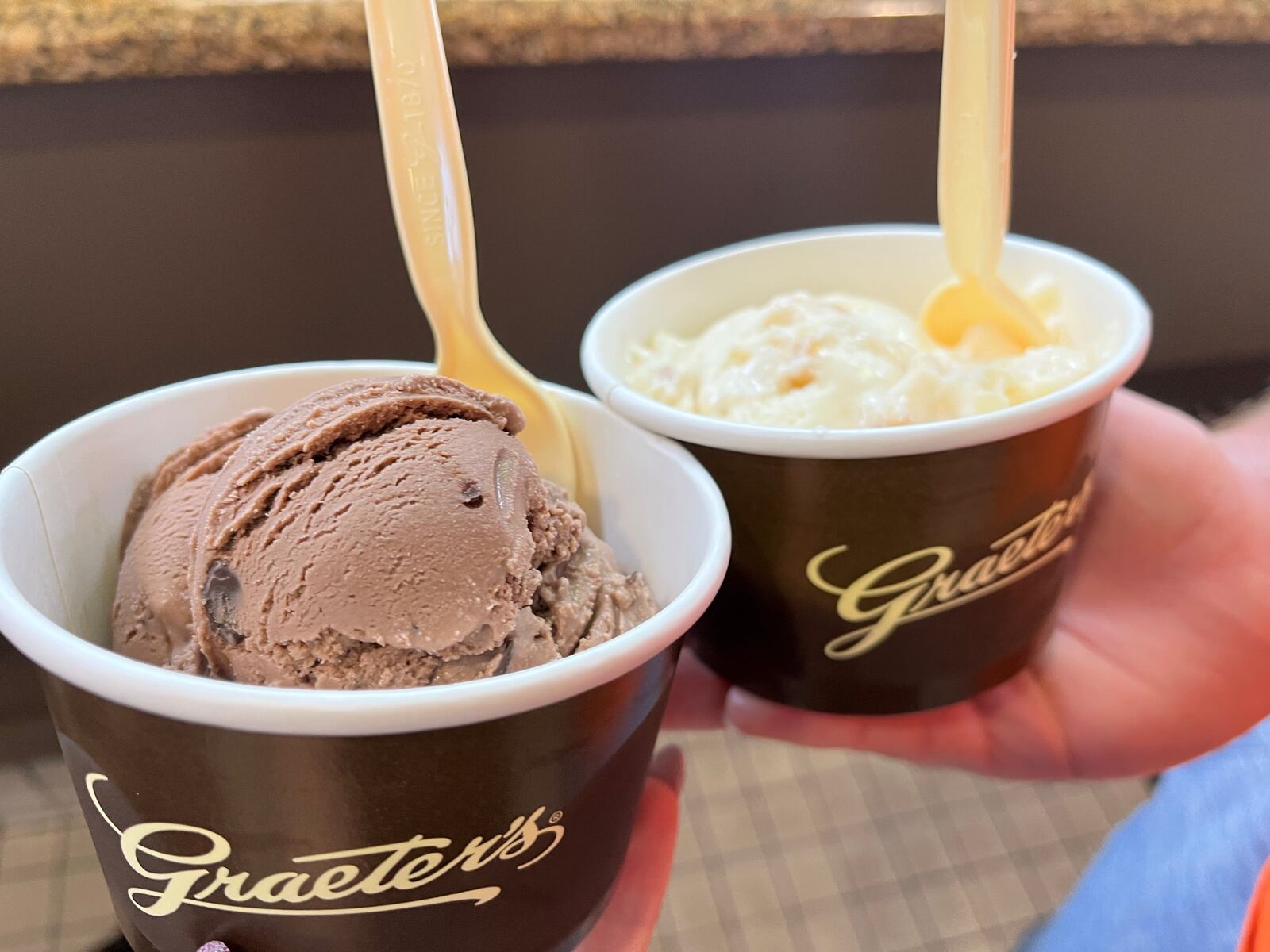 Graeter’s Ice Cream introduced Hot Honey Crunch as its second bonus flavor of the summer. NATALIE JONES/STAFF