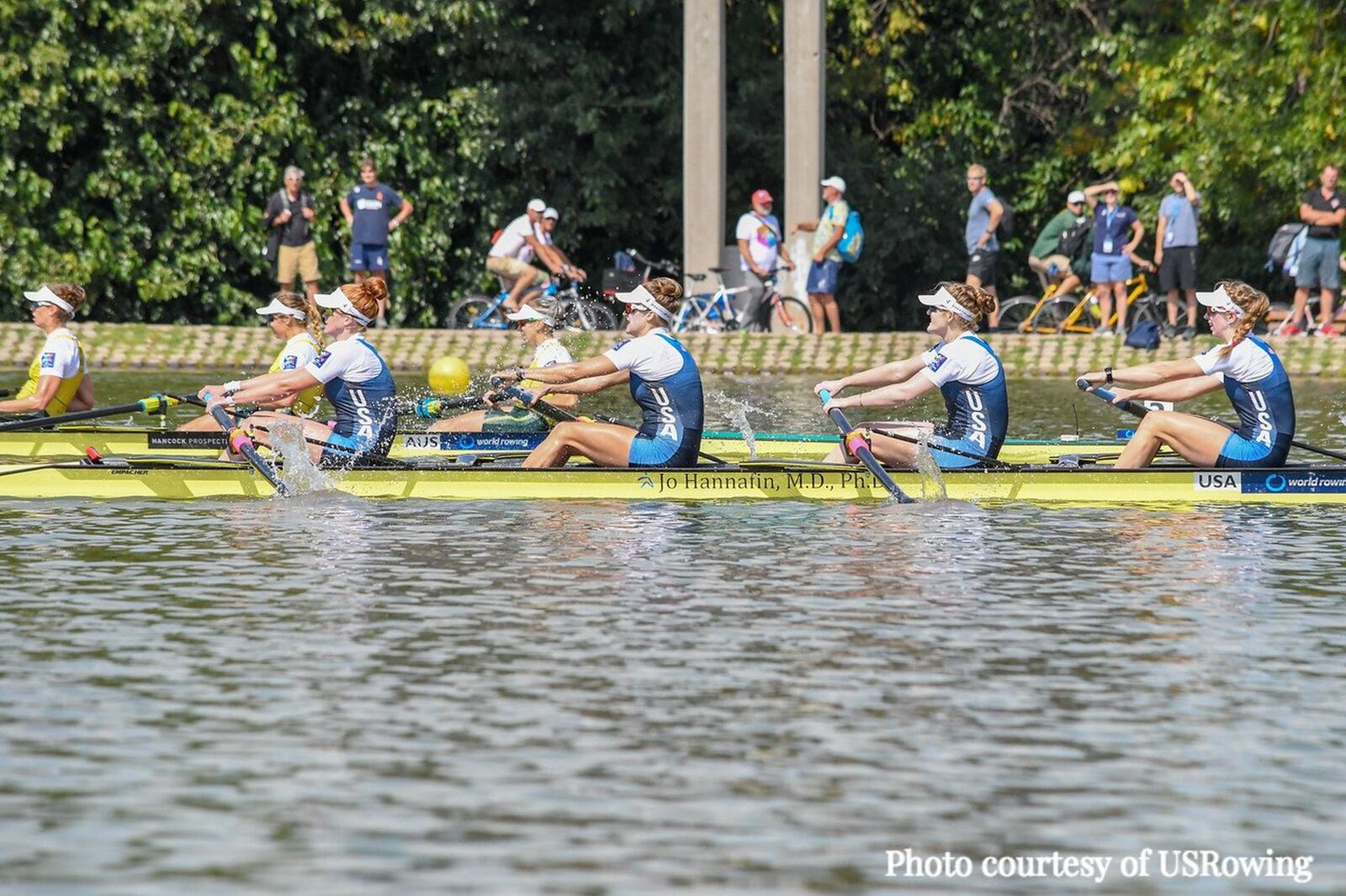 Molly Bruggeman (second from left) and her USRowing teammates. PHOTO COURTESY OF USA Rowing