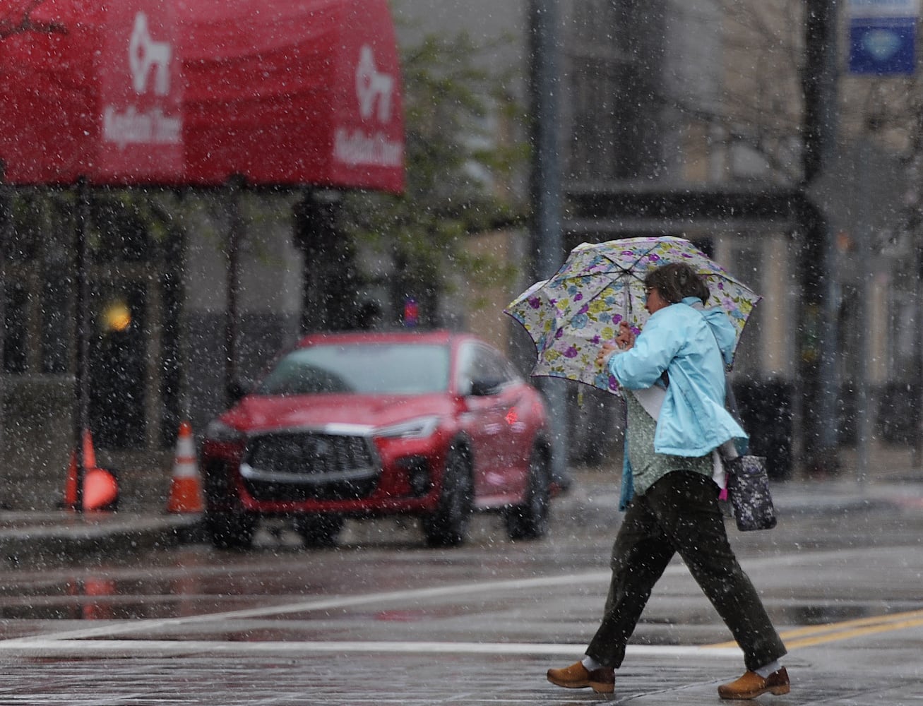 Snow showers in April