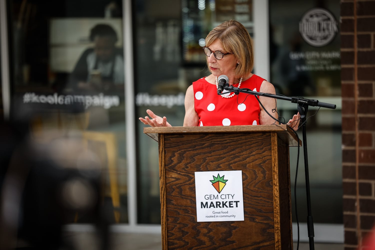 Ohio First Lady Fran DeWine stopped by the Gem City Market to promote imagination library in Dayton