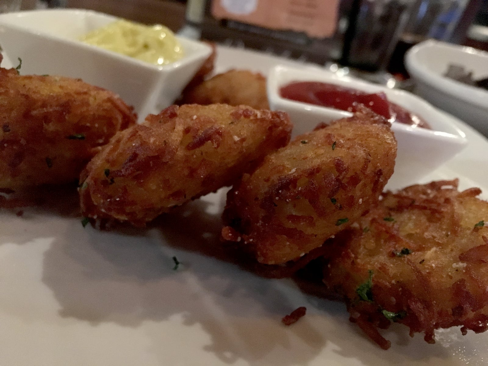 We check out the food at Wandering Griffin in Beavercreek.