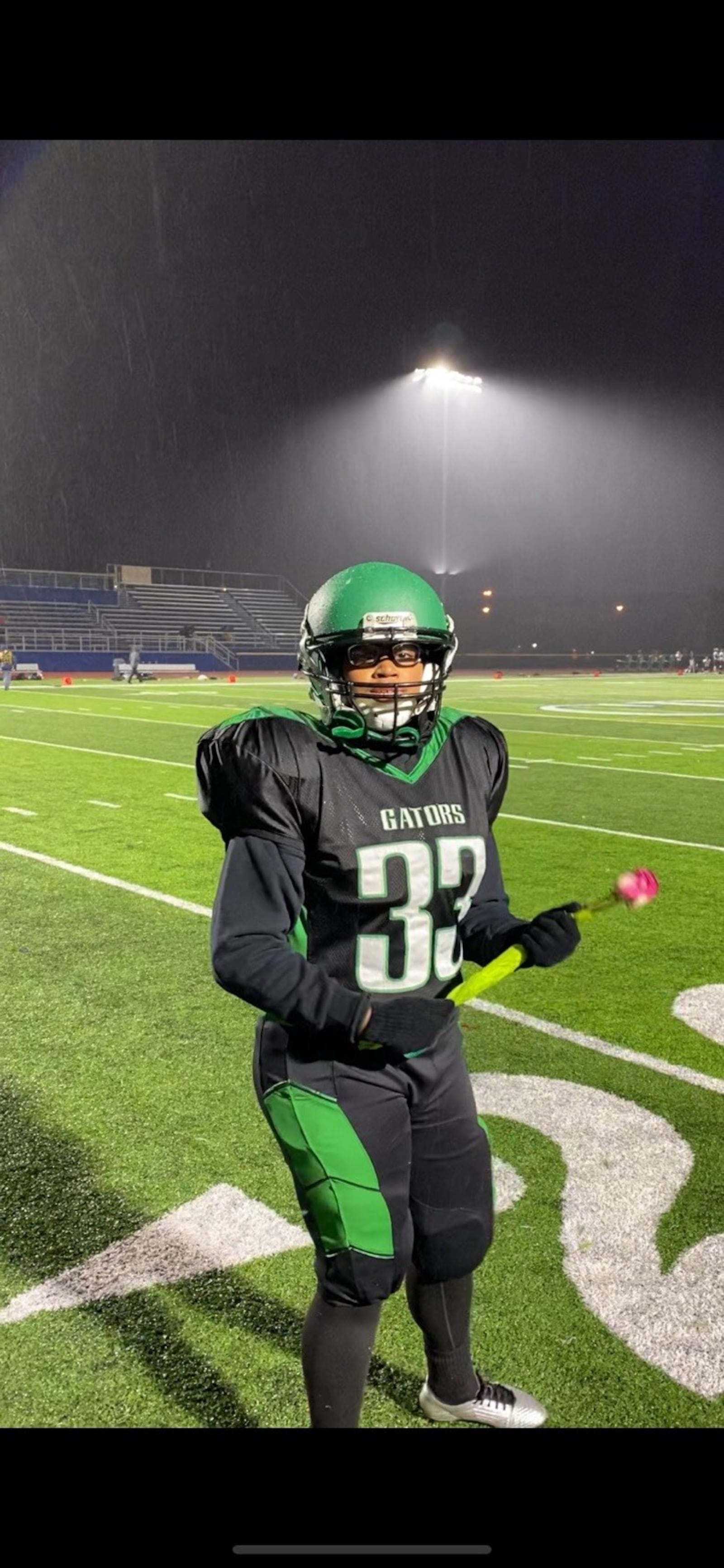 Laila Christmon, the All Conference kicker for Gamble Montessori High, on her Senior Night (Contributed Photo)