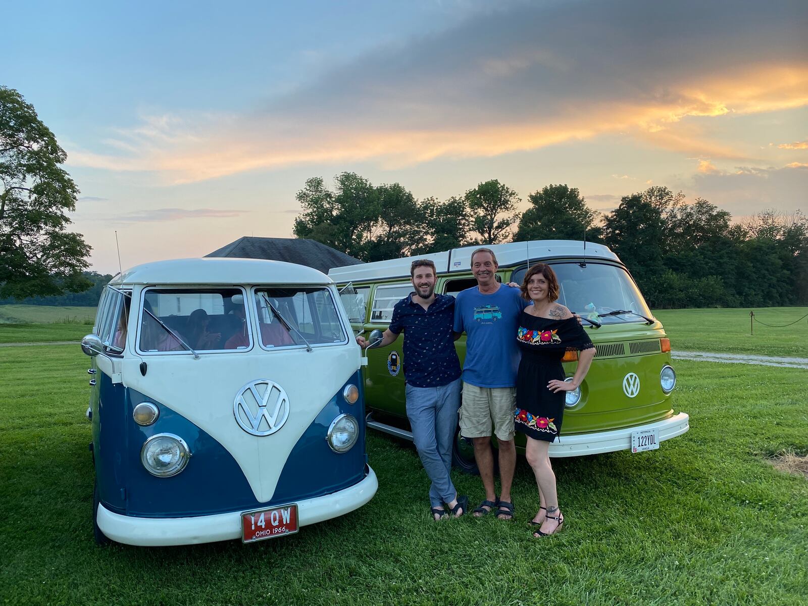 Ryan and Miracle with Norm Vocke (center), trusted mechanic, friend, and owner of Dayton’s Oak Grove Import Auto Service. PHOTO COURTESY: MIRACLE IRELAND