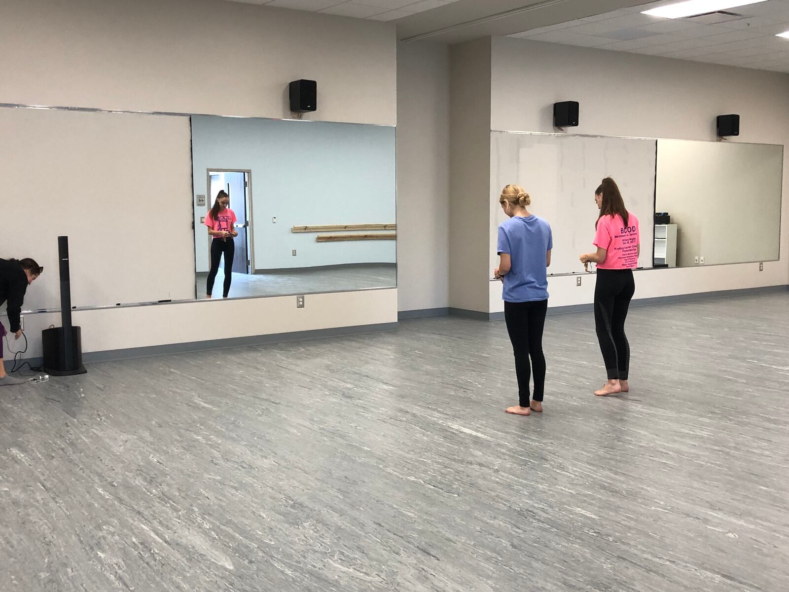 Dancers were already trying out the new studio in the Springboro Performing Arts Center.