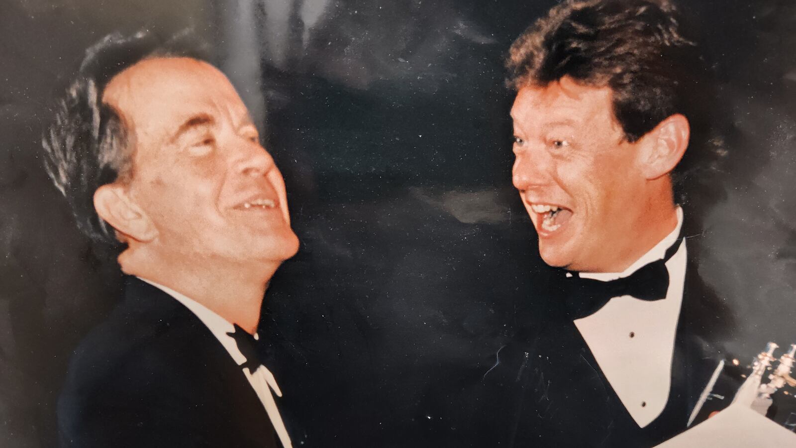 Gary "Max" McGill, right, in 1997 with Dick Clark at the Astoria Ballroom in New York City after receiving the Mercury Award for radio. CONTRIBUTED

