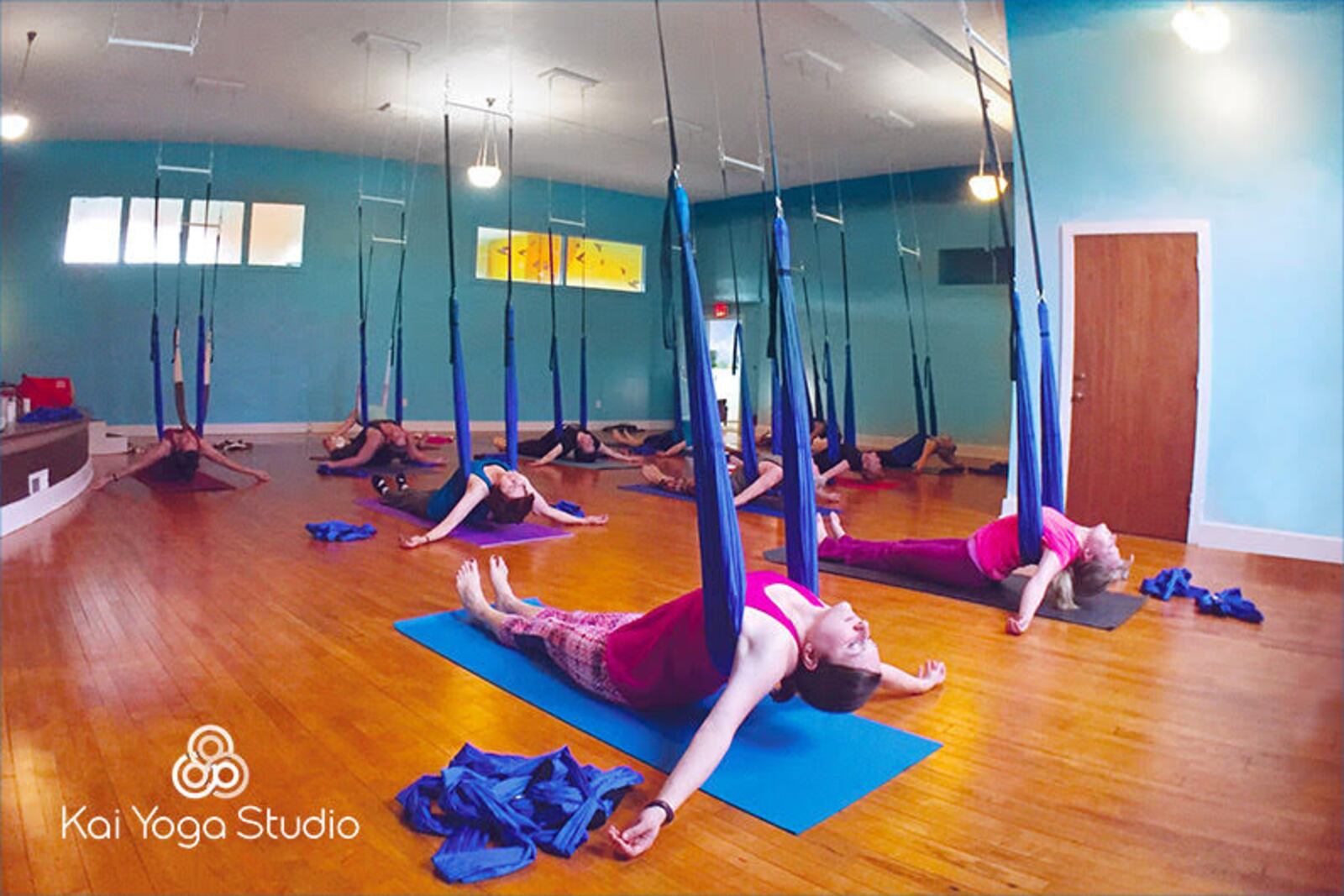 Kai Yoga Studio in Fairborn's aerial yoga class. CONTRIBUTED