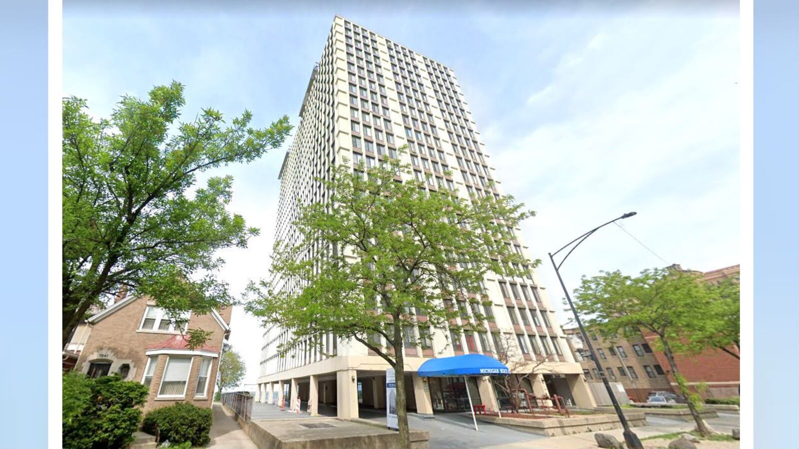 Pictured in a June 2019 Street View image is the Michigan Beach Apartments, a 22-story Chicago high-rise building where two children were killed early Thursday, Jan. 2, 2020, by their mother, who then jumped from an 11-story window.