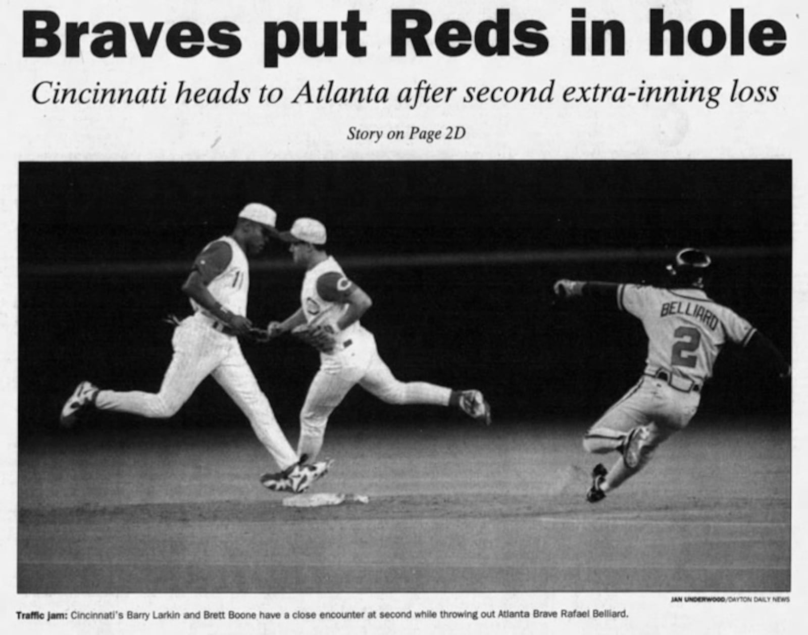 Dayton Daily News sports page, 1995 NLCS