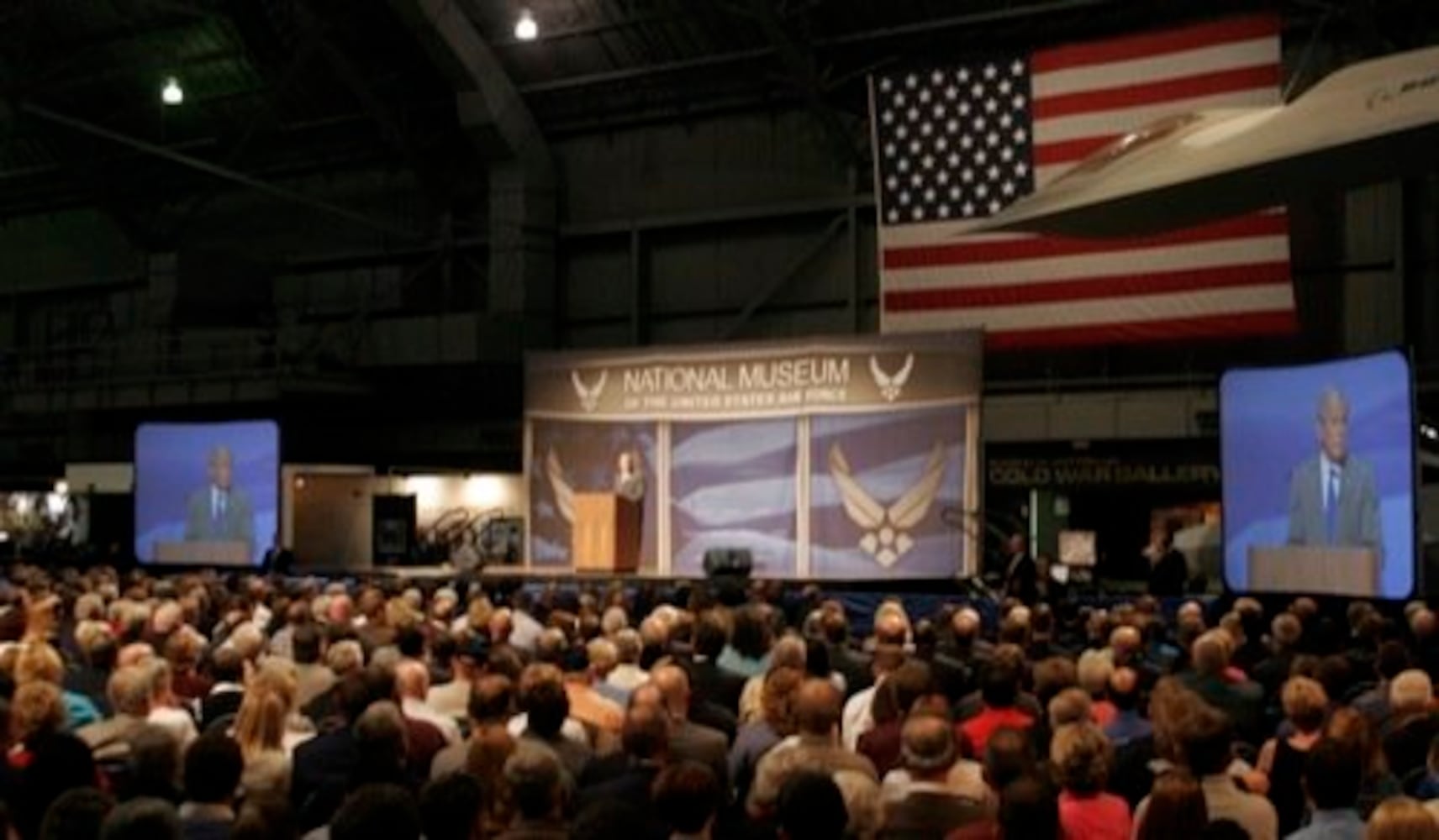 George W. Bush at Nation Air Force Museum's Veterans Day event