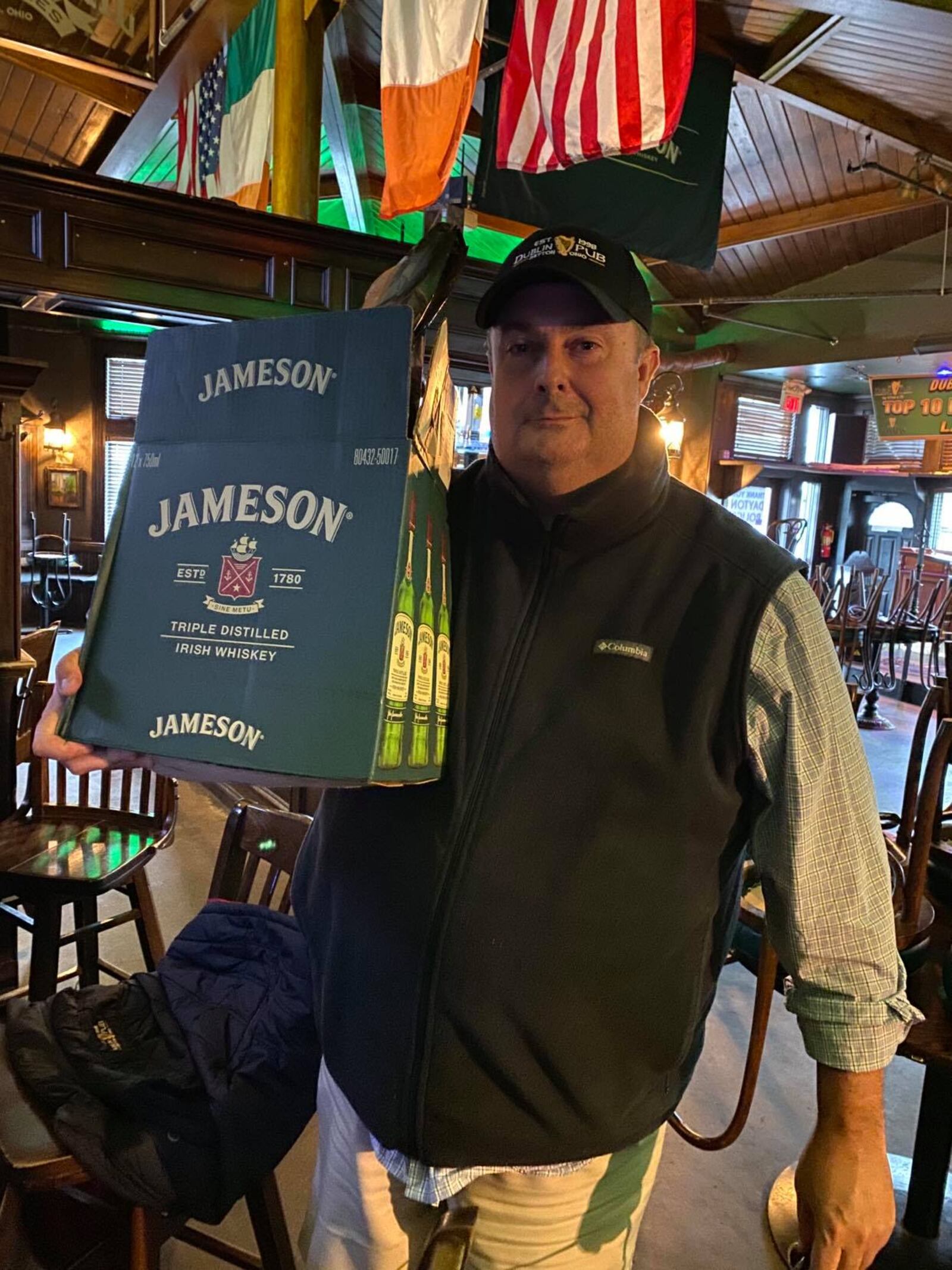 The Dublin Pub began serving a traditional Irish breakfast at 5:30 a.m. for carryout customers on St. Patrick's Day,  March, 17, 2020. The Oregon District restaurant planned to delivery food, wine and beer to patron throughout the day. They could also carry it out or have it hopped to their car.