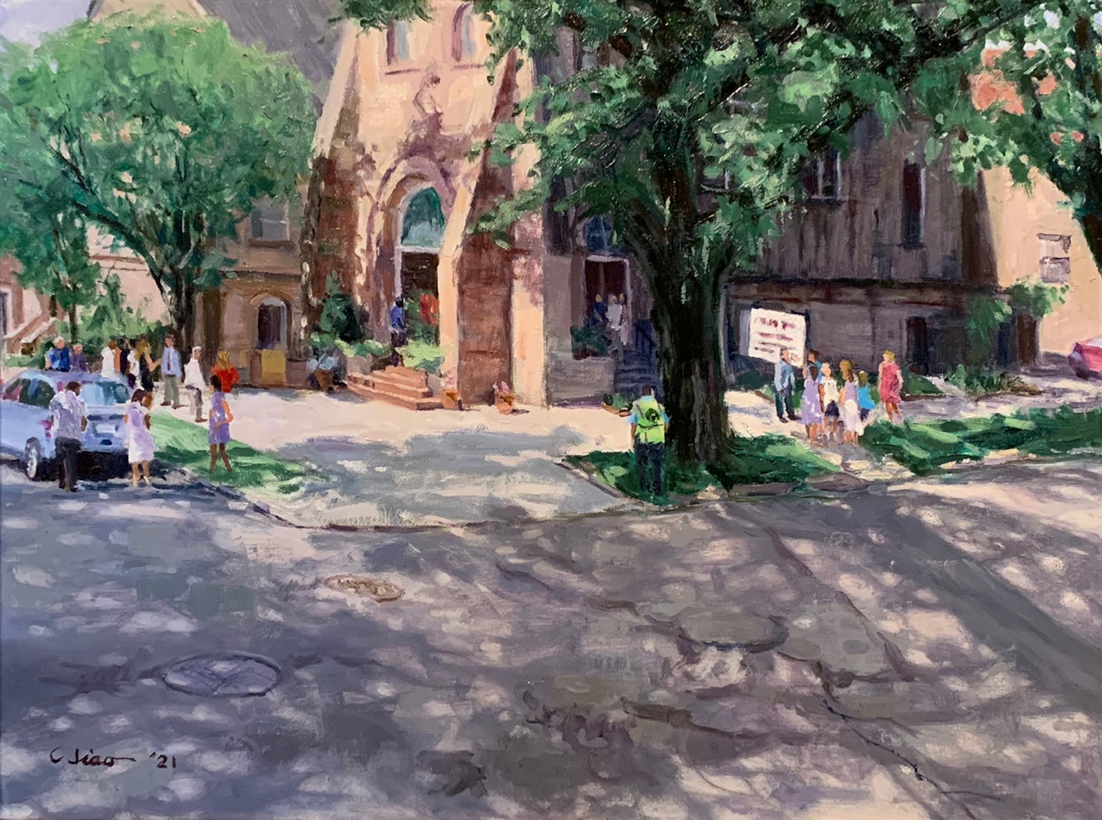 Church on Sunday Morning by Charles Jiao is a participant in the 2021 Art in the City event in downtown Dayton. CONTRIBUTED