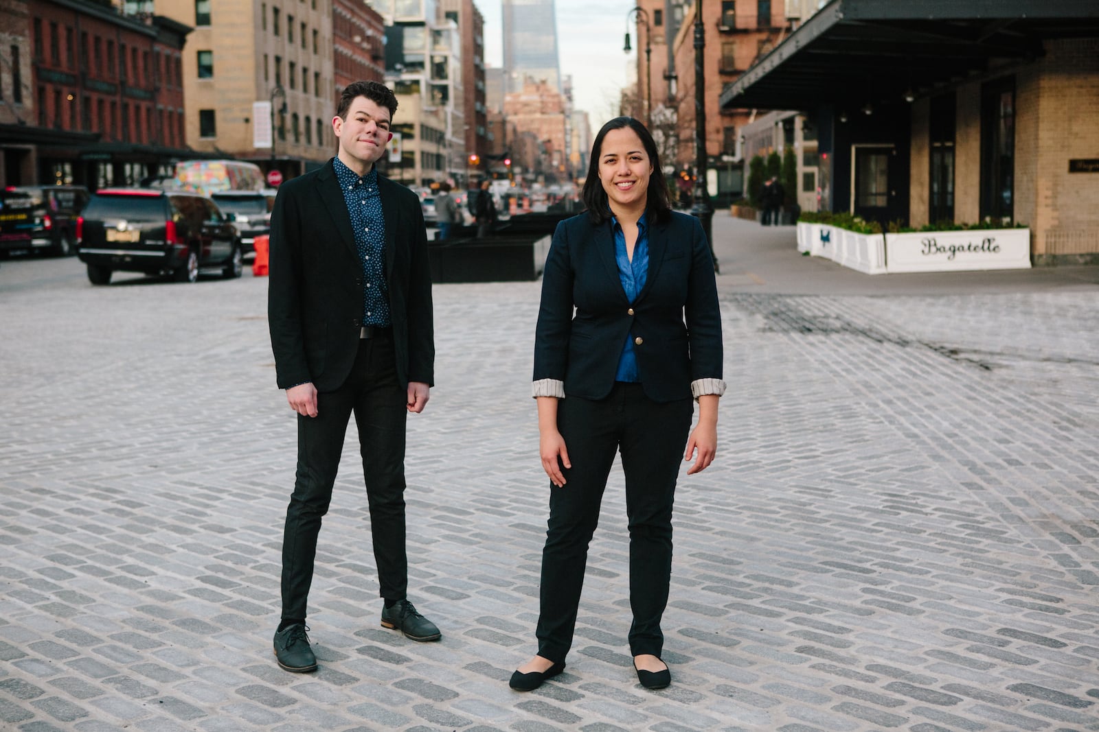 New Morse Code, the cello and percussion duo of Hannah Collins (right) and Michael Compitello, performs pieces by Christopher Stark, Andy Akiho and Viet Coung in the University of Dayton’s Sears Recital Hall on Wednesday, April 6.